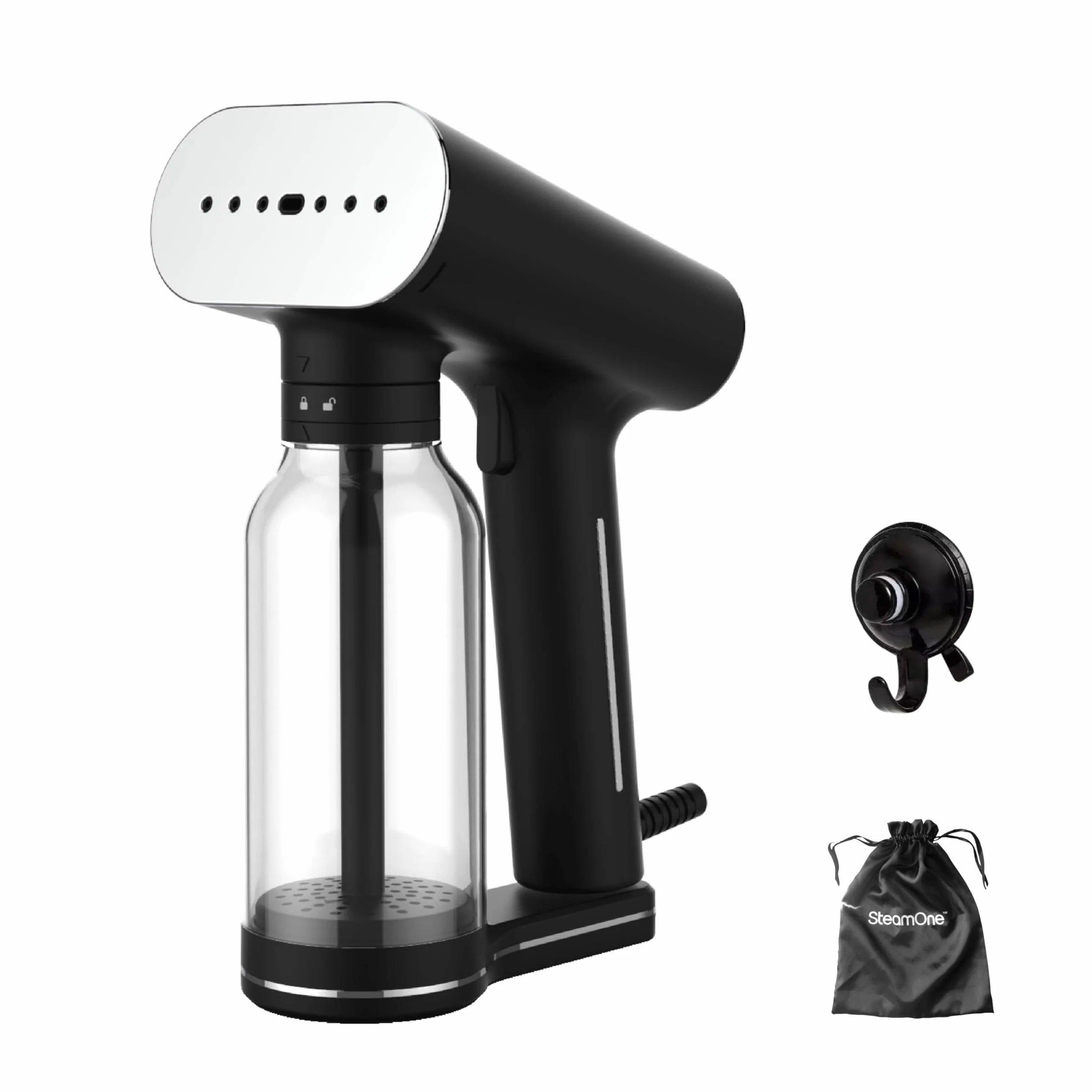 SteamOne Karl XL Vaporizador Portátil Steamer Negro 2000W - 400ml | Vaporizador Portátil Karl XL, 2000W, Depósito 400ml, 27min Autonomía, Listo en 30s, Sistema Antigoteo, EUXL400BV2