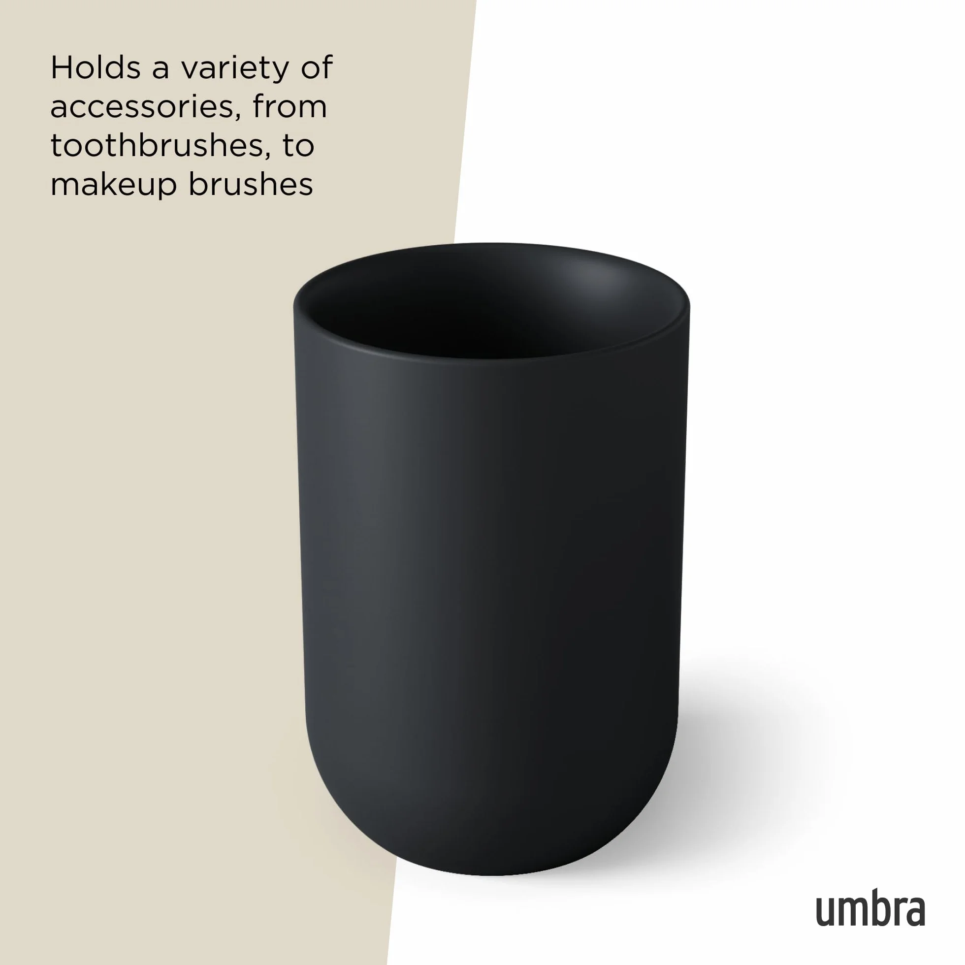 Umbra Junip Vaso para baño, Resina, Negro