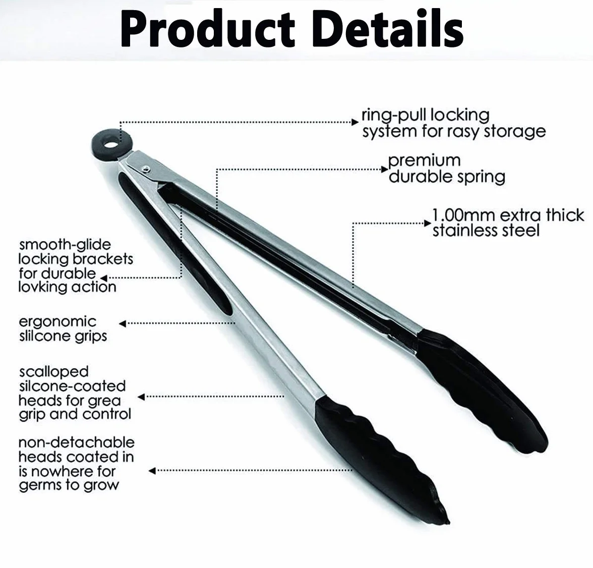 Codream Pinzas de Cocina de 9 Pulgadas