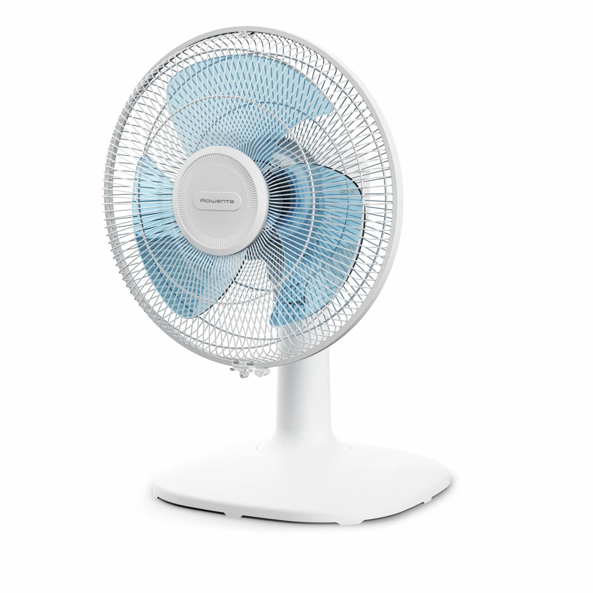 Rowenta Essential+ Ventilador de Mesa Silencioso - Oscilación Automática, 3 Velocidades, Flujo de Aire 34 m³/min, Nivel Sonoro 40 dB, Bajo Consumo, 30 cm, Compacto, Blanco (Reacondicionado)