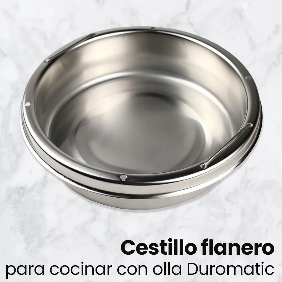 Cestillo de Acero Inoxidable para Cocinar al Vapor 24cm Compatible con Duromatic