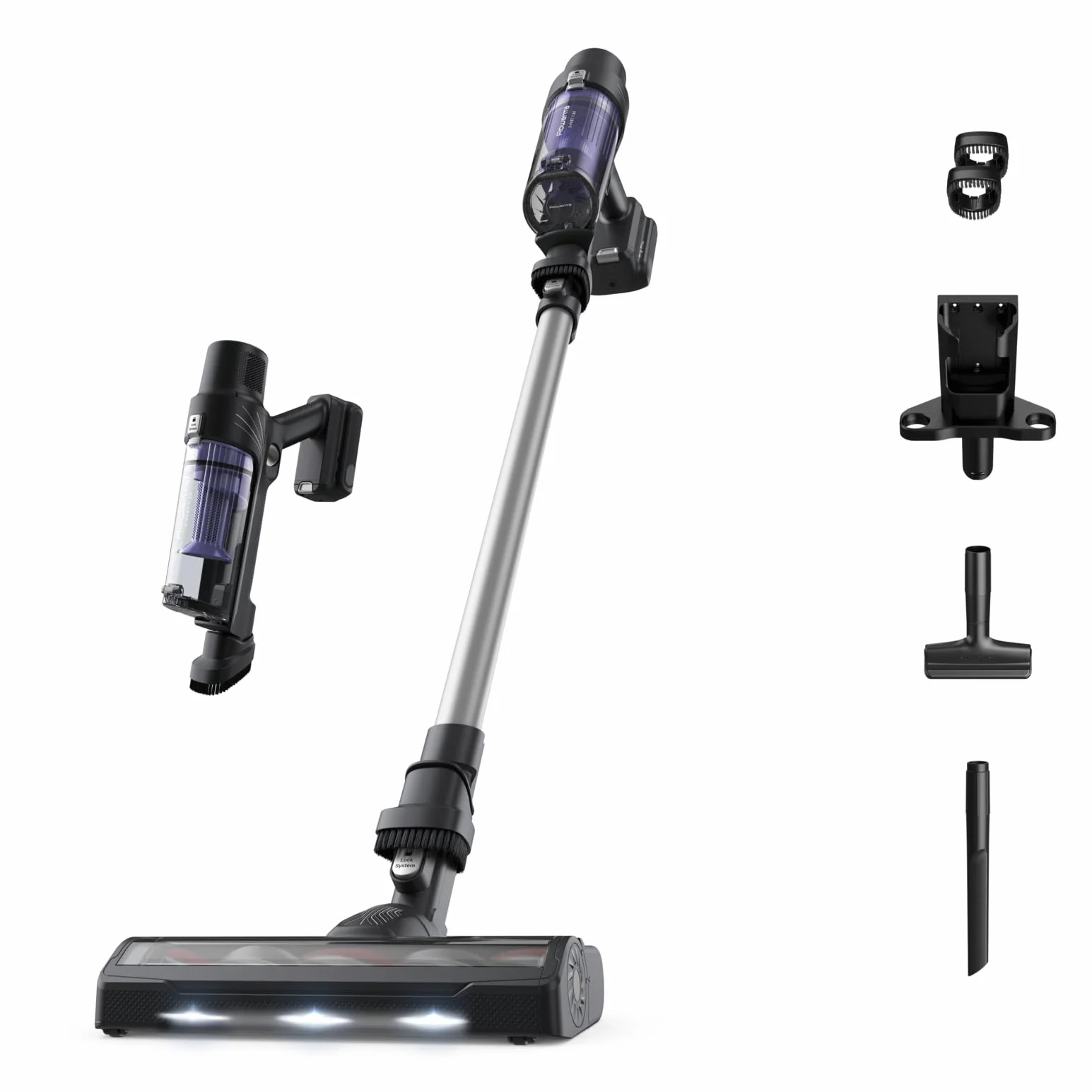Rowenta X-Pert 7.60 – Aspiradora escoba sin cable, 140 W, 45 min de autonomía, ligera y versátil, cepillo motorizado con LED, accesorio para ranuras y sofás, base de carga, RH6A35 (Reacondicionado)