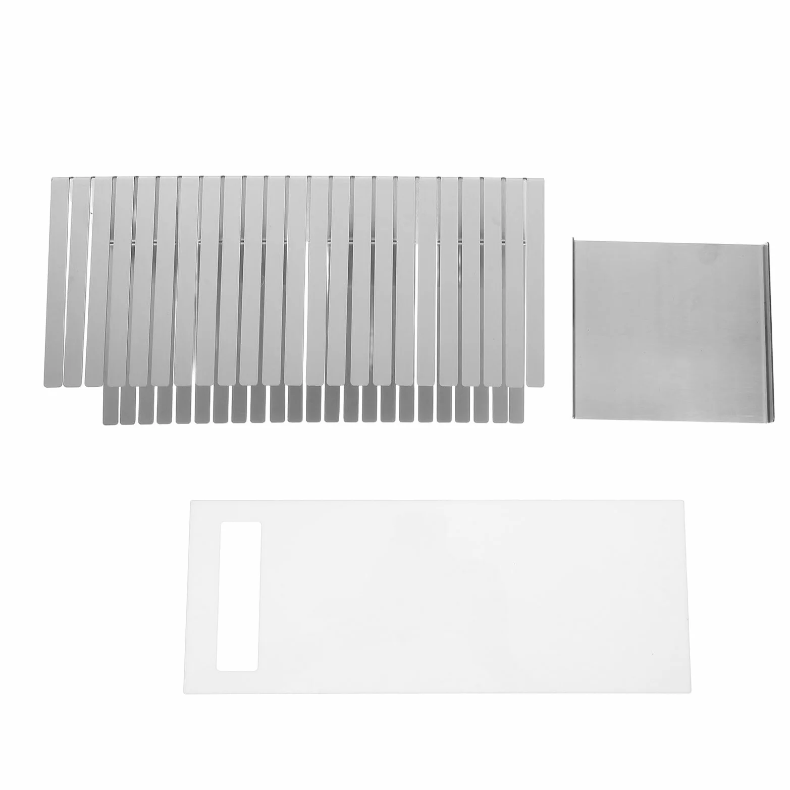 TOYANDONA Cortadora de Pan de Acero Inoxidable Ajustable con Bandeja para Migas Guía para Rebanar Tostadas Pan Casero Bizcochos y Bollos Herramienta Profesional para Cocina y Panadería