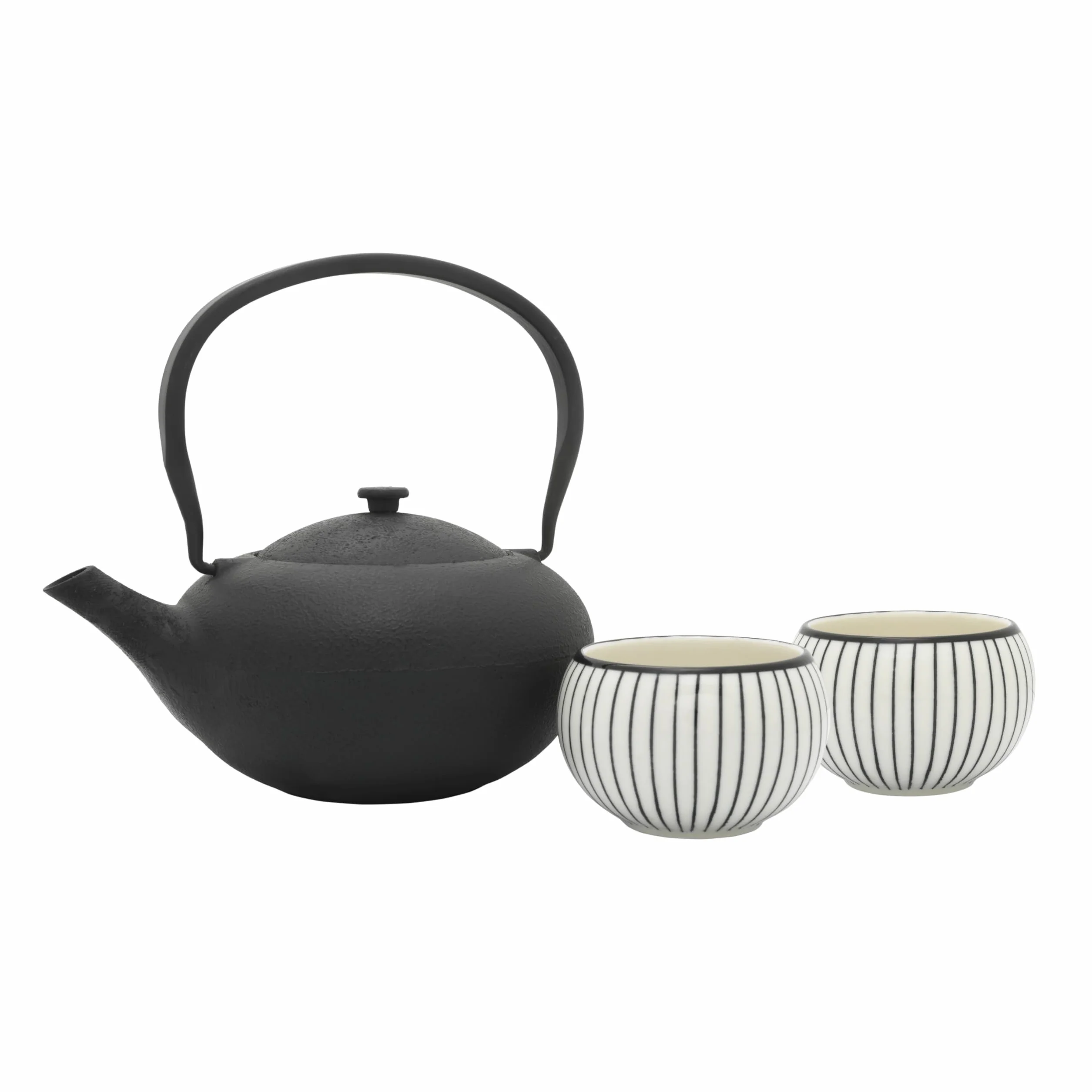Tetera Shanxi Hierro 1L + 2 tazas porcelana
