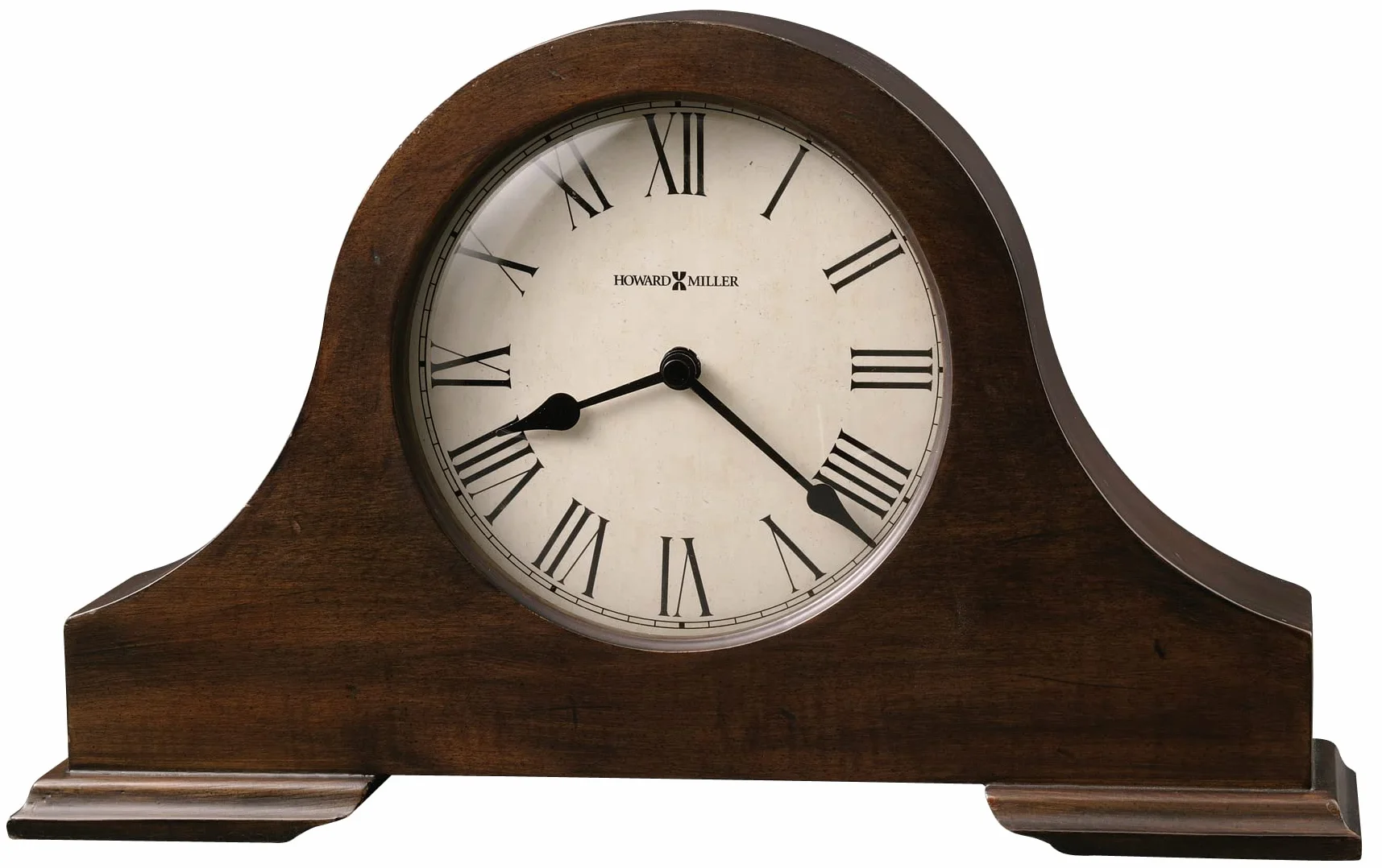 Howard Miller Reloj de repisa Humphrey 635-143 - Acabado en Cerezo Hampton Envejecido, decoración rústica para el hogar, diseño Vintage Envejecido, Detalles en Negro, Movimiento de Cuarzo