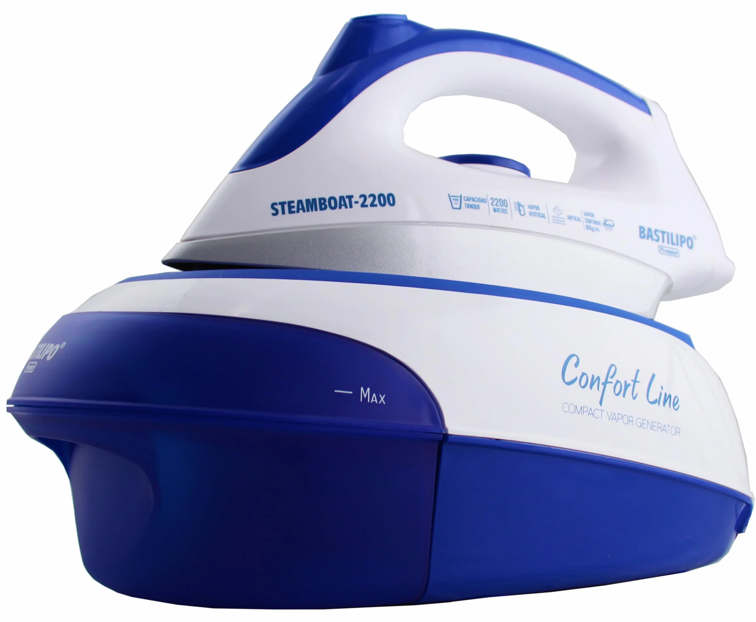 Bastilipo - Steamboat 2200 Compact - Centro de planchado compacto de 2200W de potencia y 3,5 bares de presión continuo