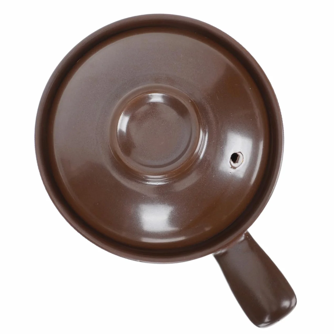 Cabilock Cazuela de Barro para Cocina Casera Asa Lateral y Tapa Ventilación, Olla Multifuncional de Barro para Guisar Rápido y Cocinar Fideos y Sopas en Casa o Tienda