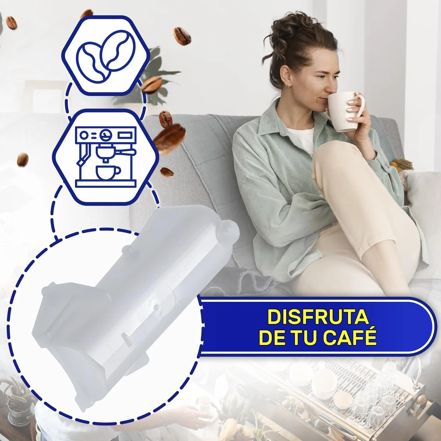 MONTERAL Guía Café Cafetera Cápsulas Código Original MS-623311 para Krups Nespresso U