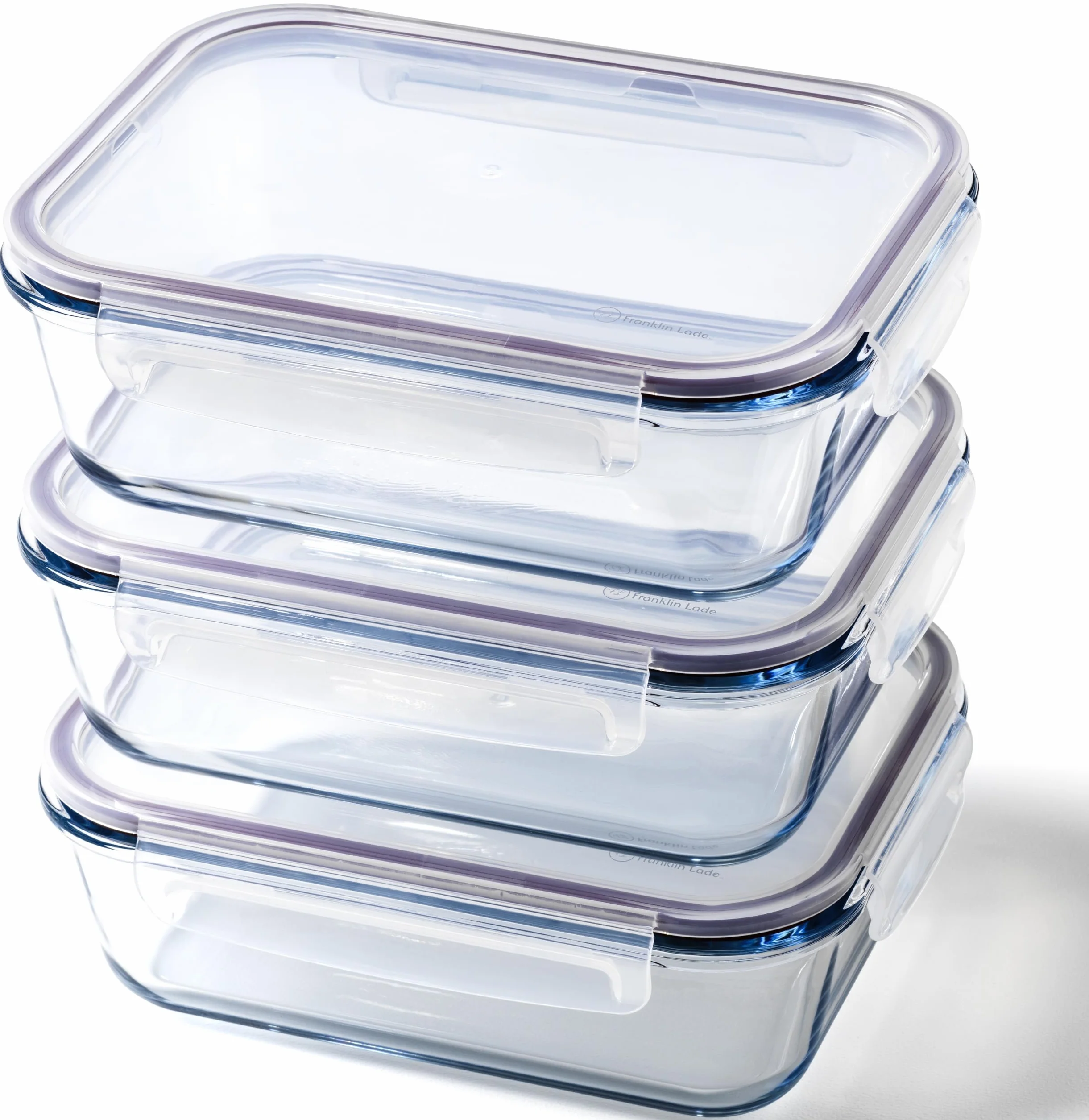 Contenedores de vidrio para almacenamiento de alimentos, juego de 3 piezas extra grandes de 1520 ml, tapa hermética sin BPA, aptos para horno, congelador y lavavajillas