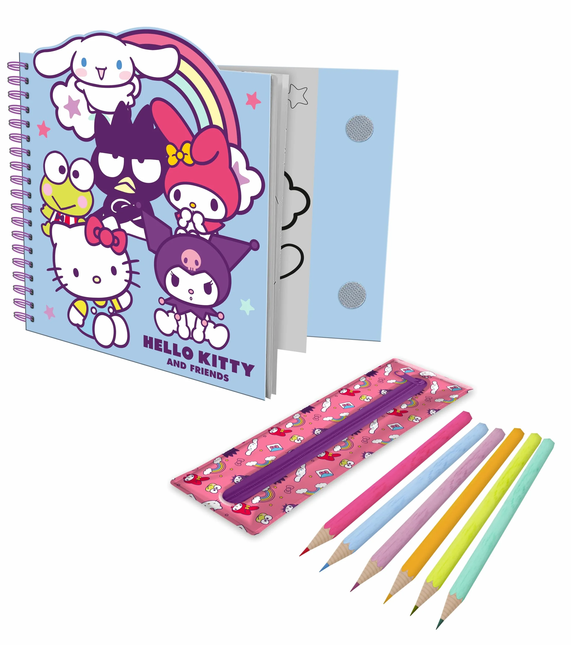 Cuaderno de Actividades Hello Kitty & Friends con Estuche Removible