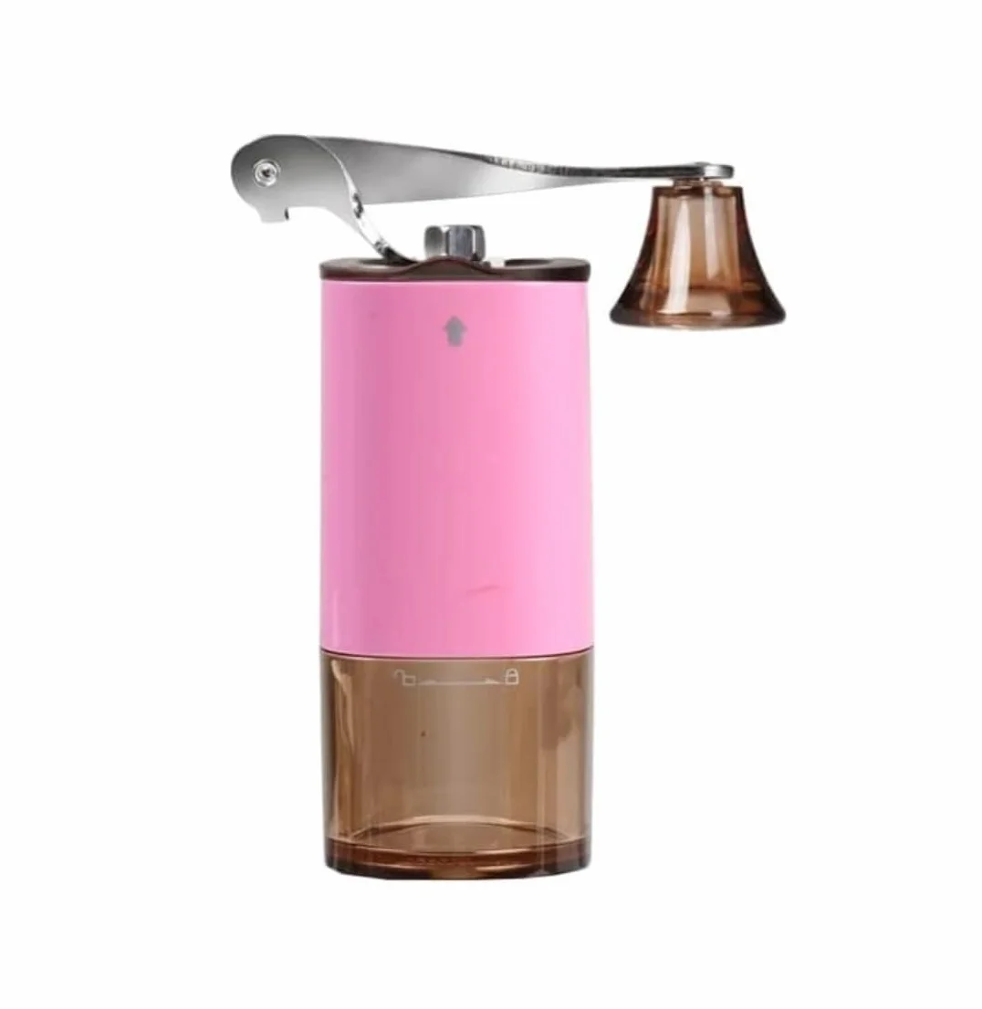 Molinillo Café Oficina Molinillo Ajustable, De Mano, Café Doméstico, Pequeño, Manual Vintage Moledor de Cafe(Pink)