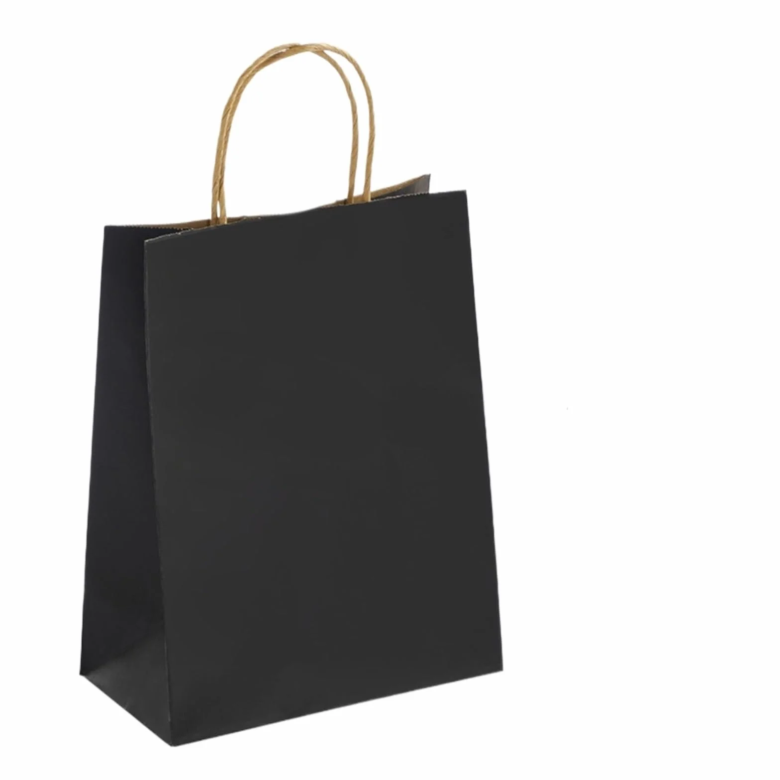 Bolsa Regalo 10/50/100 Bolsas De Papel En Blanco Y Negro. | Bolsa de regalo for fiesta de cumpleaños, boda, festival, con asa for compras(Black,50PCS)