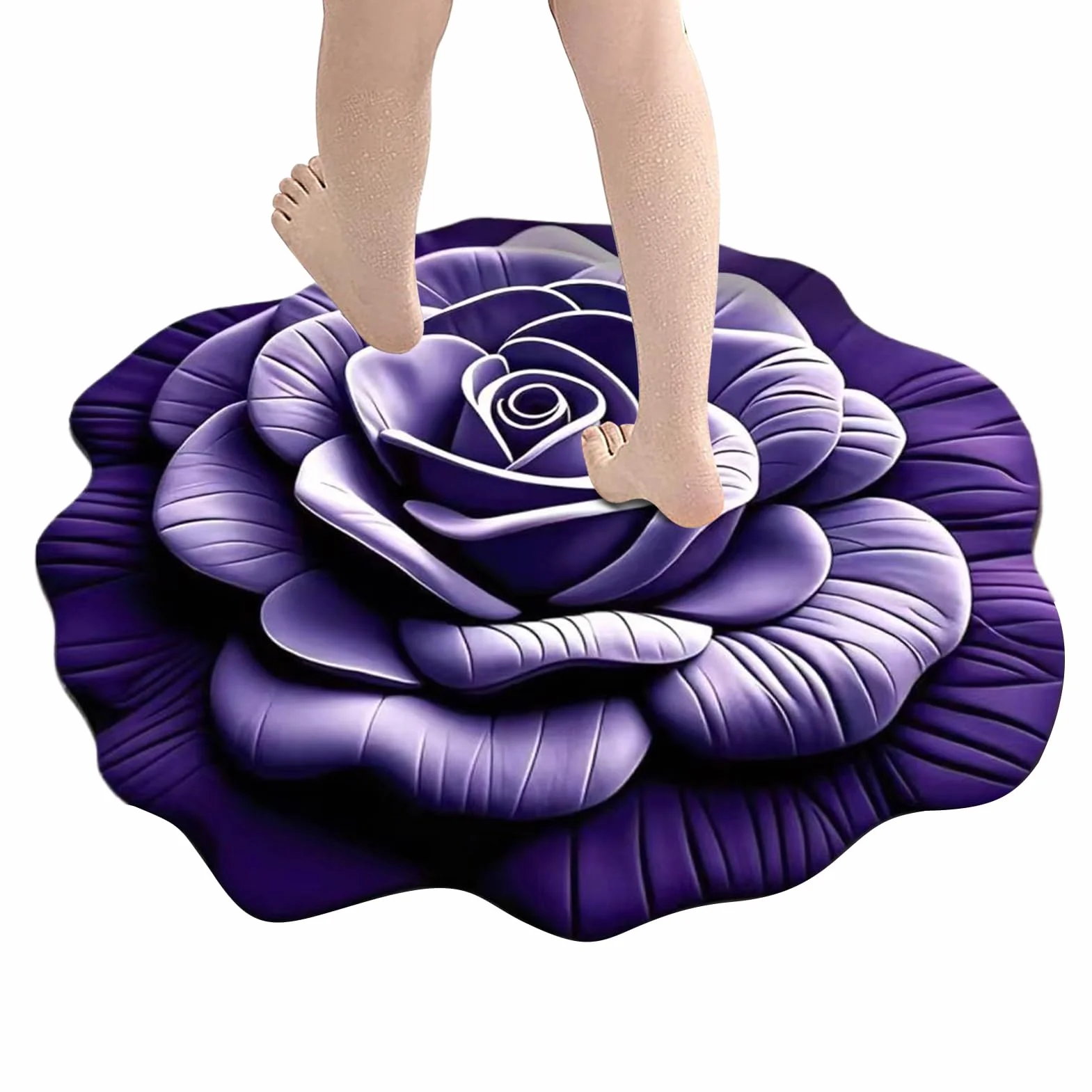 Alfombra de Baño Antideslizante Alfombra De Ducha Con Diseño Floral 3D | Felpudo Reutilizable para Entrada Pasillos Puertas