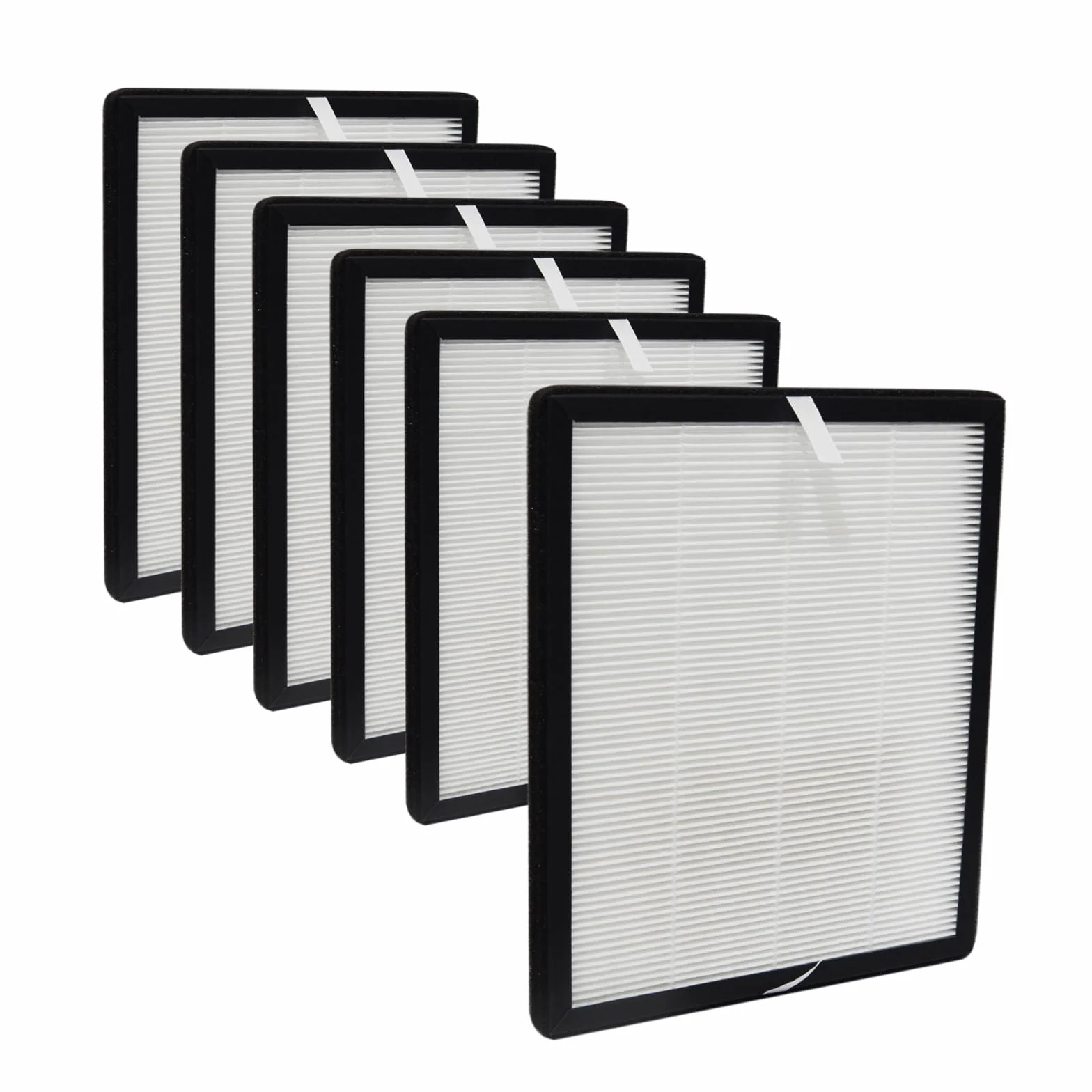 PUREBURG Paquete de 6 filtros de repuesto compatibles con MeacoDry Arete One 18L, 20L y 25L deshumidificador purificador de aire 2 en 1, 26 x 22 cm