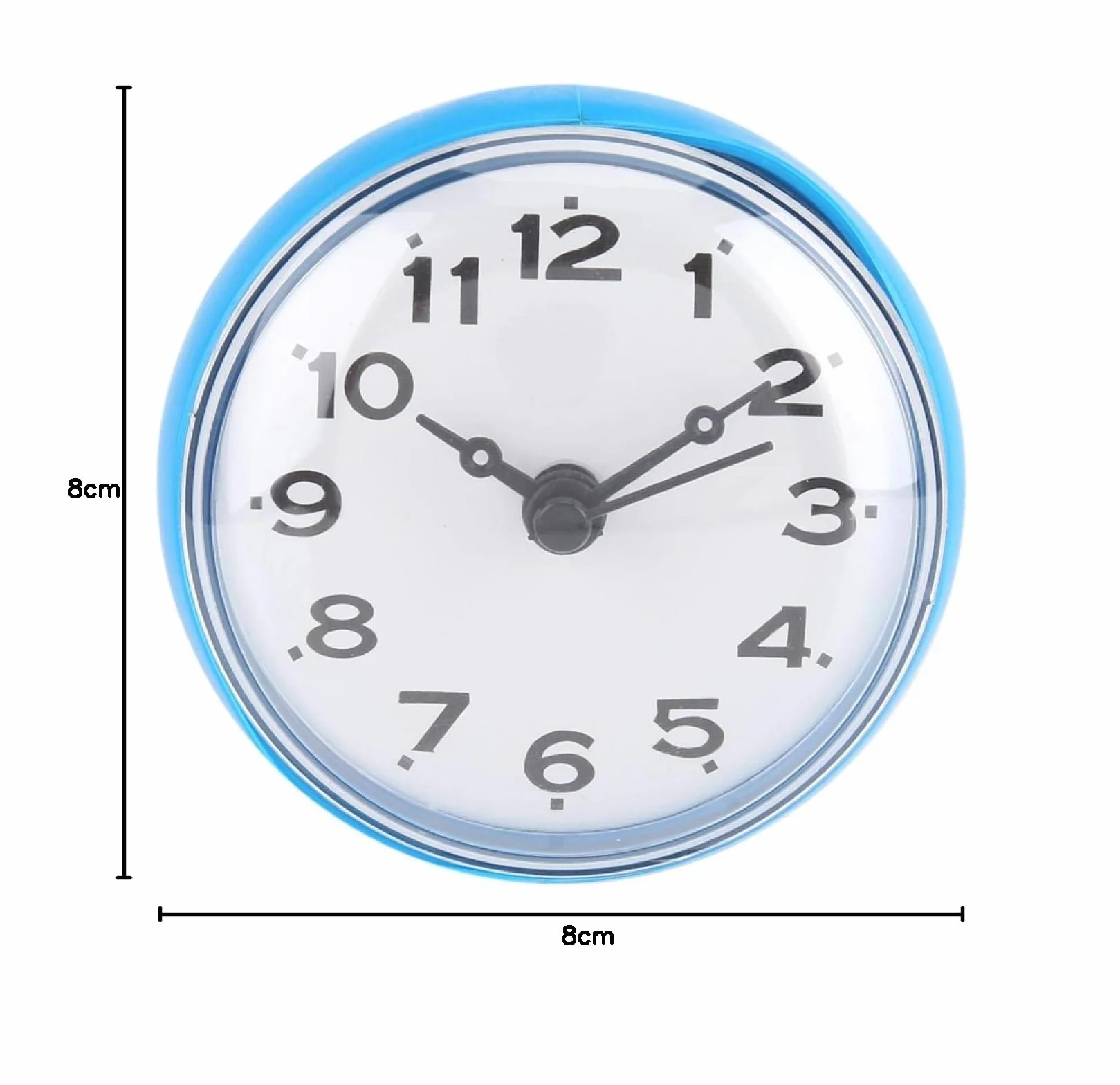 Joyzan Reloj de Ducha Baño Impermeable Ventosa ABS Pequeño Redondo Decoración Temporizador