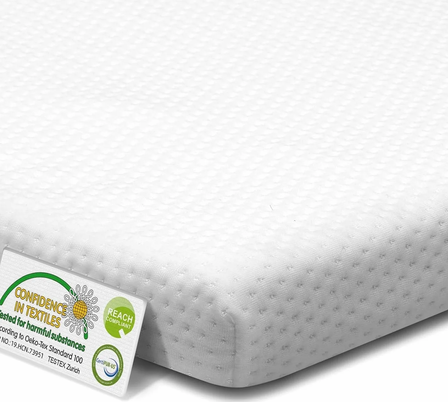 Topper de 120 x 200 cm de gel para colchones H2&H3, 6 cm de alto, de espuma fría, de cómoda espuma de gel, funda extraíble, certificado ÖEko-TEX®, Certipur-US, Reach (120 x 200 x 6)