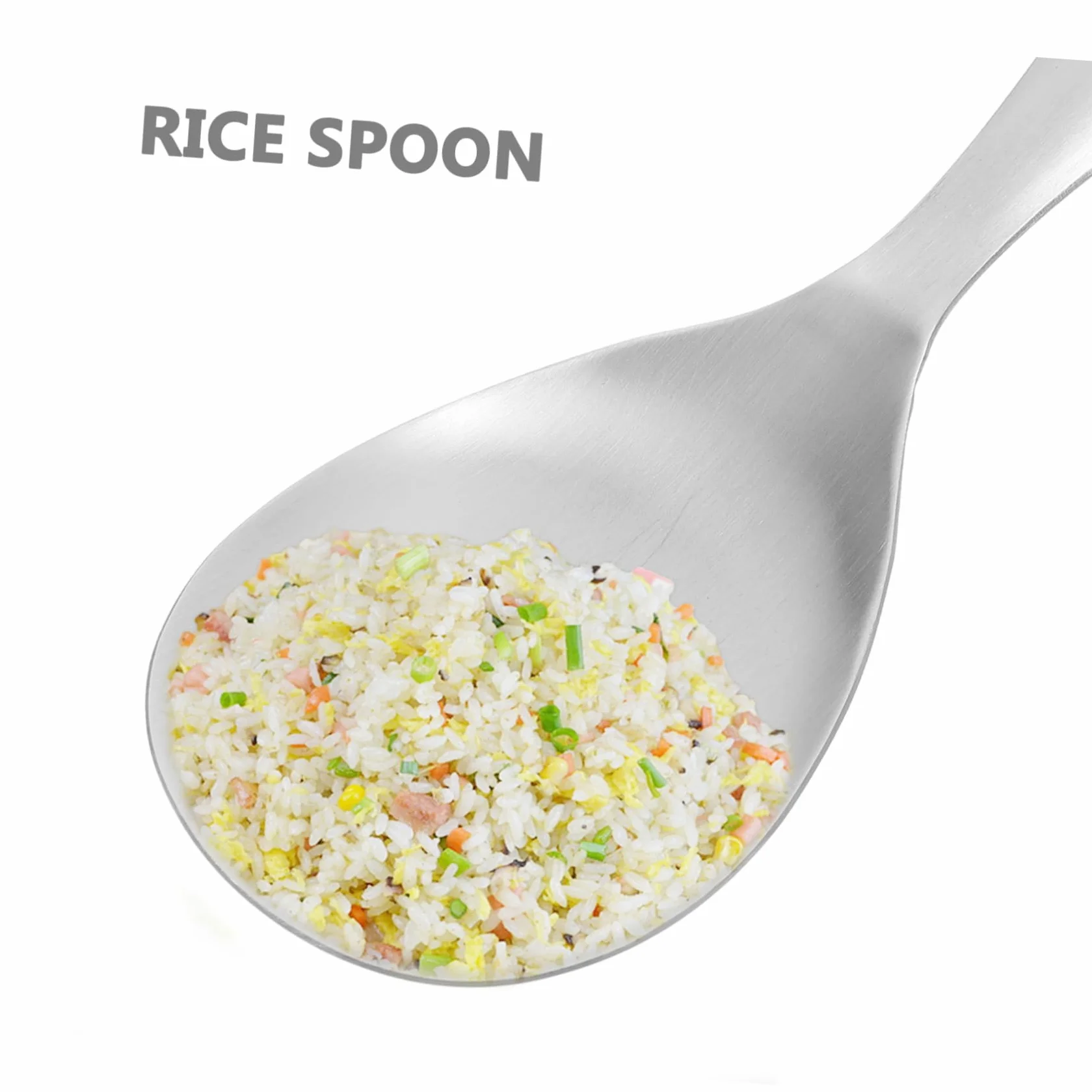 Hemobllo Cucharas Para Servir Arroz Antiadherentes, 2 Unidades De Acero Inoxidable, Ideales Para Familias y Eventos, Utensilios Prácticos Para Cocina