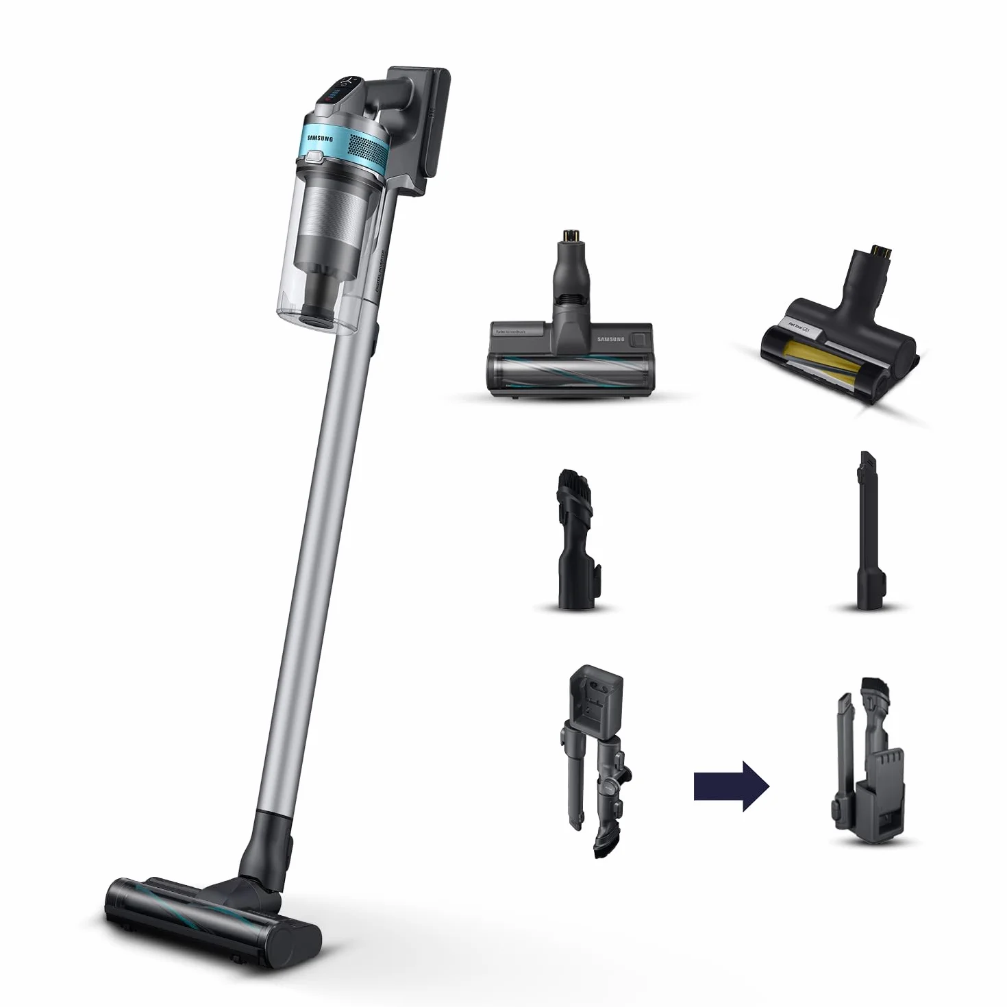 Samsung Jet 75E Pet VS20B75AGR1/WA, Electric Broom, Silver