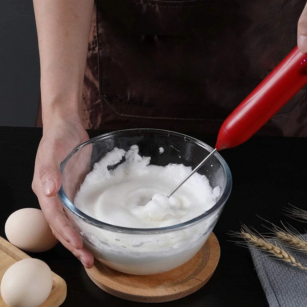 Batidor de Huevos, batidor eléctrico para el hogar, Varilla batidora, Clara de Huevo cremosa para Hornear, Mini batidor Manual inalámbrico