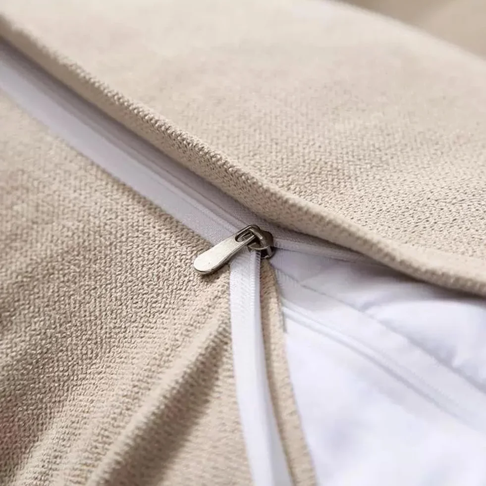 Cojín triangular de cuña lumbar para respaldo de cintura con cabecero extraíble, cojín de posicionamiento suave para sofá cama (120 x 50 x 20 cm, beige)