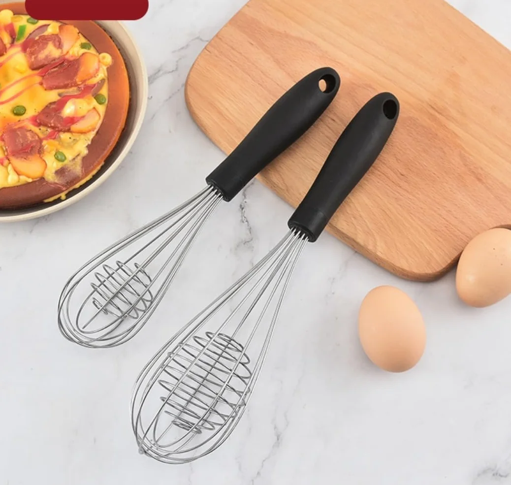 Batidor Varillas Cocina Mango con Batidor De Alambre Enrollado, Mezclador De Cocina Comercial For El Hogar, Herramienta For Hornear Pasteles Barillas Batir Batidor De Huevo(7.2x30cm)