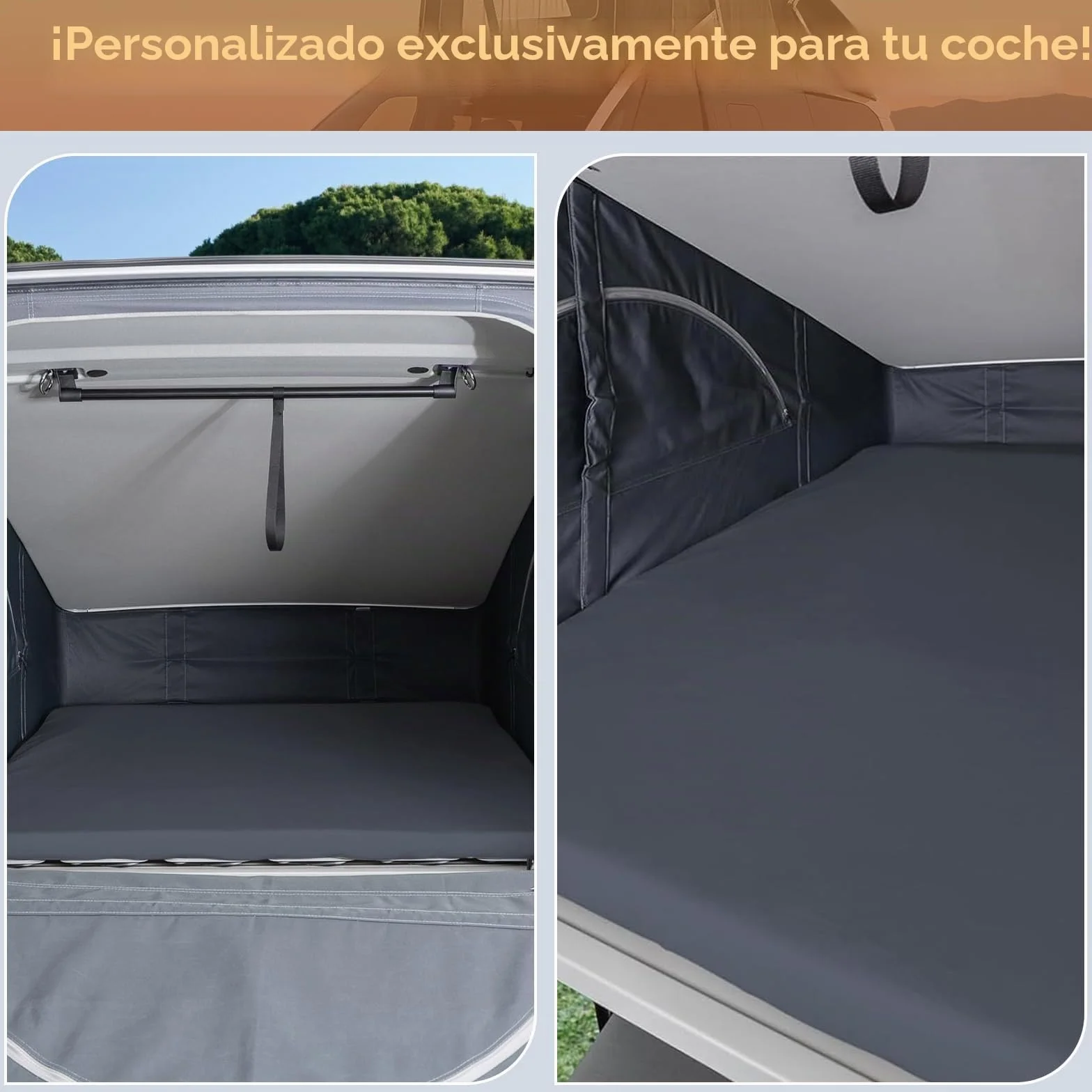 Sábana Bajera Repuesto para VW T7 California Pop Up Roof, Lujo Sábana Ajustable para Autocaravana Cama Trasera, Loft Techo Emergente Accesorios para Autocaravana
