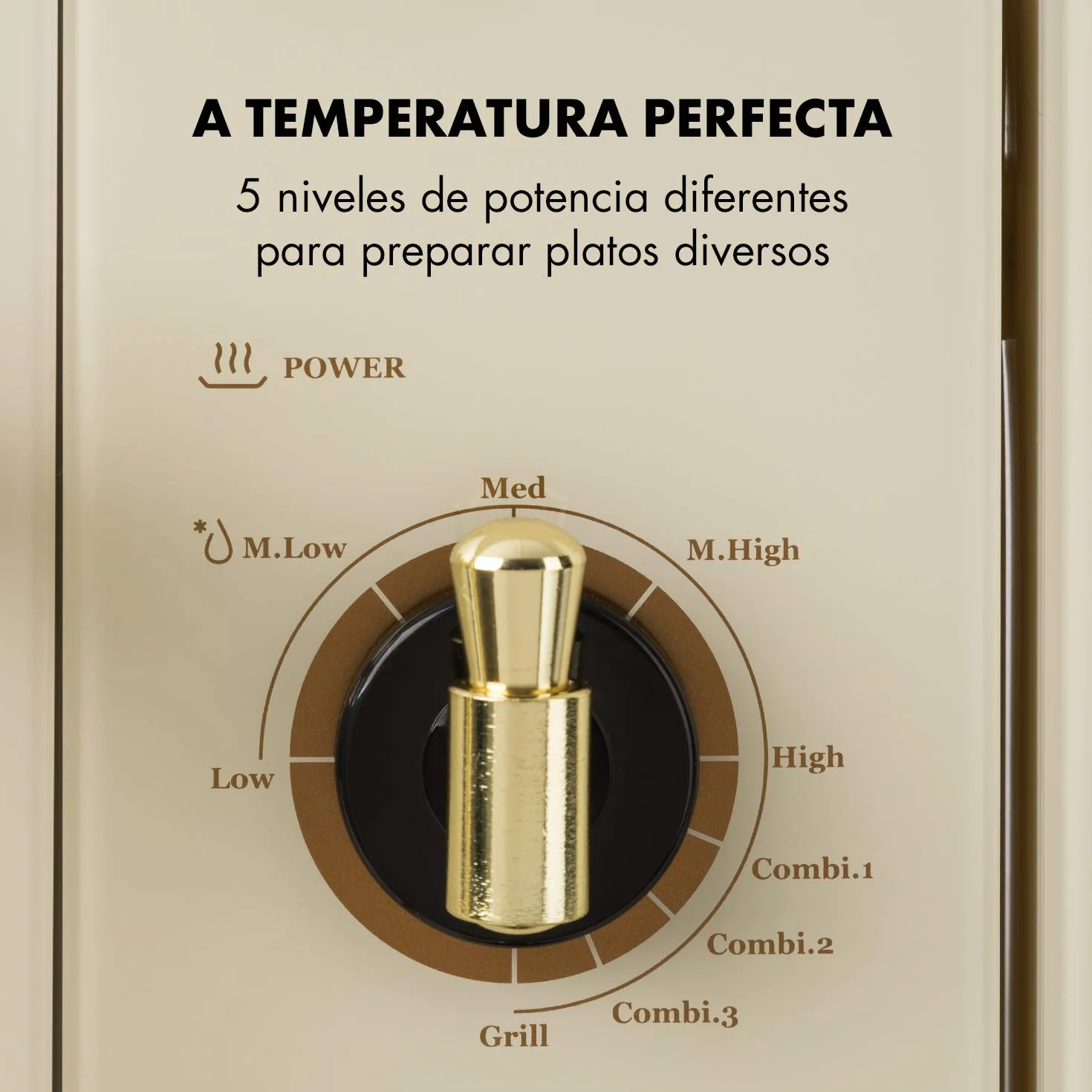 Klarstein Victoria 20 Microondas Retro 20L 800W Grill 1000W Acero Inoxidable