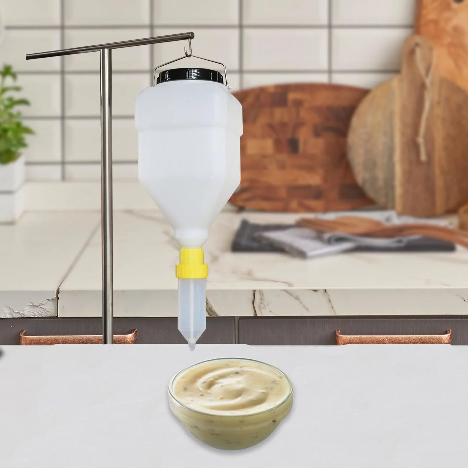 Dispensador de Salsa Colgante, for Cocina, Barbacoa al Aire Libre, Asar y cocinar, Botella exprimible fácil de Usar for Salsas, aderezos y condimentos