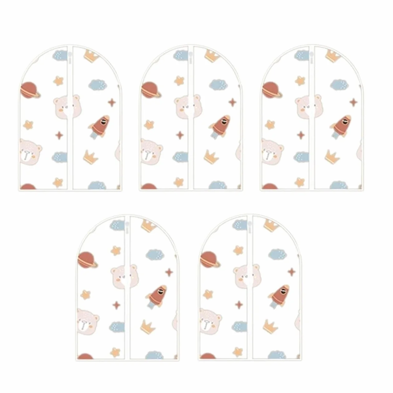 Fundas transparentes for ropa, impermeables, for guardarropa, colgante, traje, vestido, abrigo, cubierta antipolvo, bolsa de almacenamiento for el hogar, 6 uds Para Ropa(60X140cm)