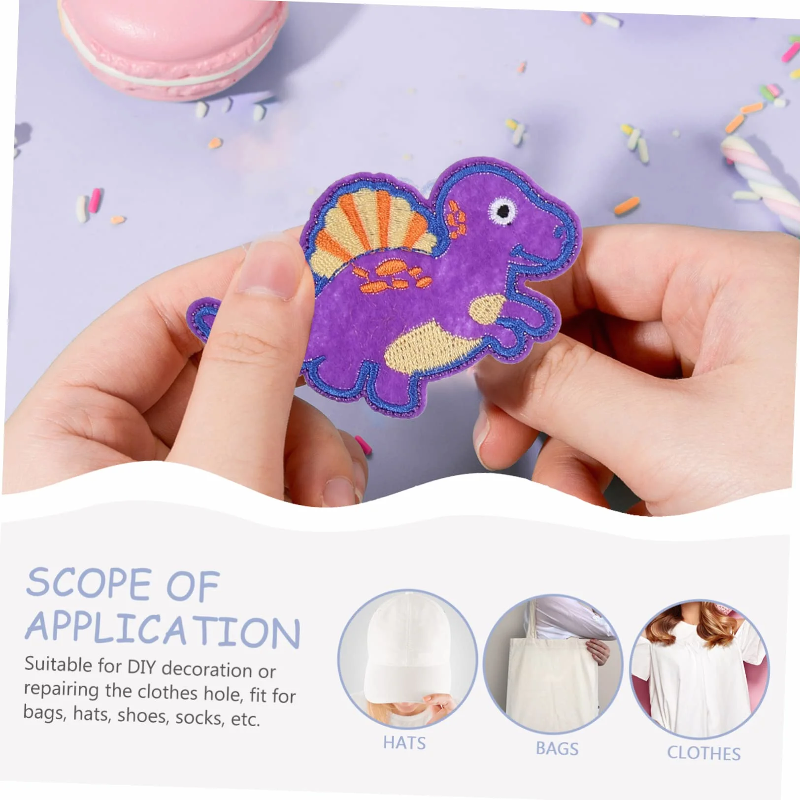 Artibetter 5 Parches Bordados Con Forma De De Dibujos Animados Parches Decorativos Para Ropa Parches De Tela Para Parches Bordados Para Ropa Apliques De Poliéster Para