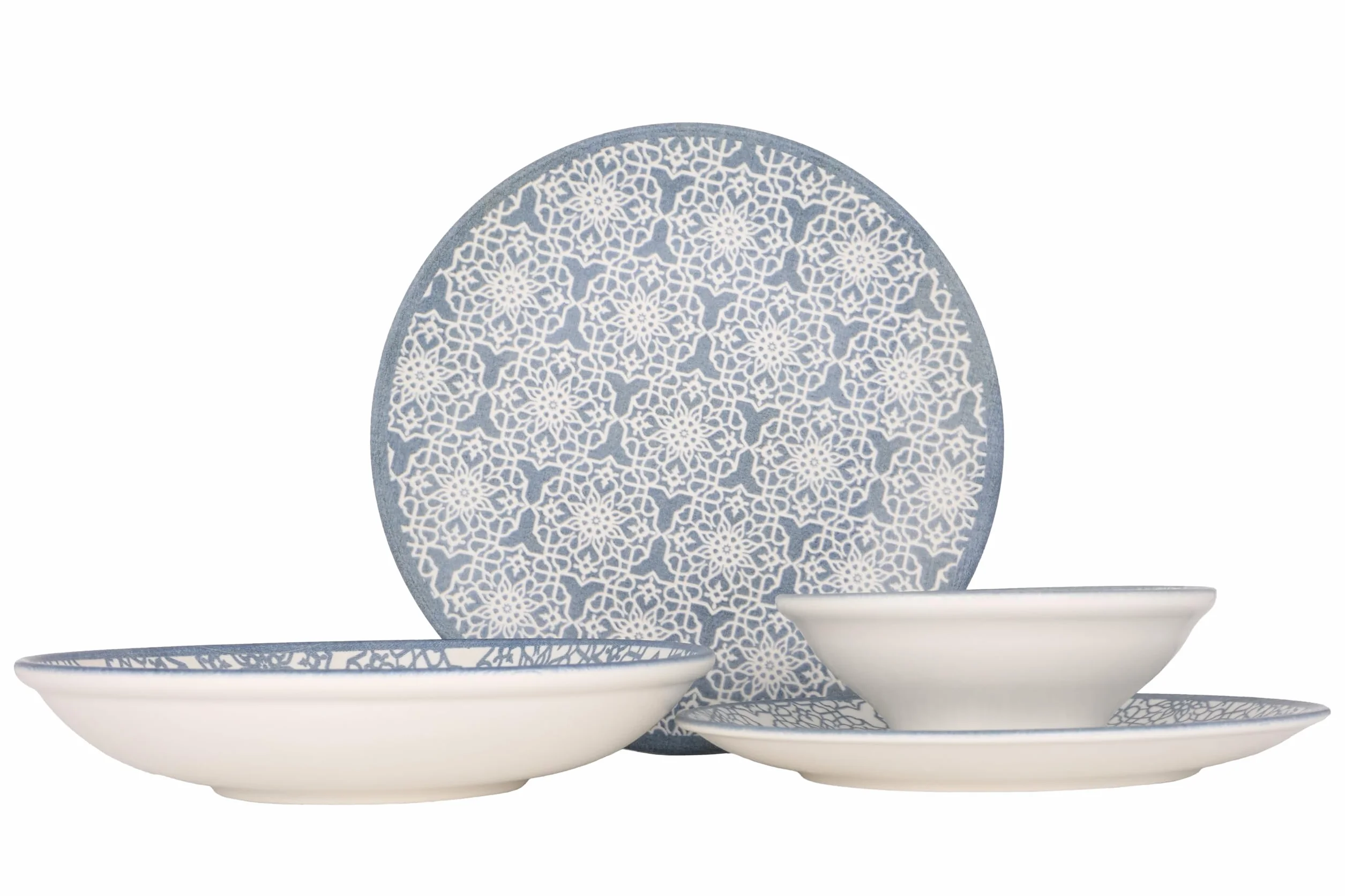 Kütahya Porselen Juegos de vajilla (Large) - Casa Blue - 24 piezas - 6 Personas - Porcelana