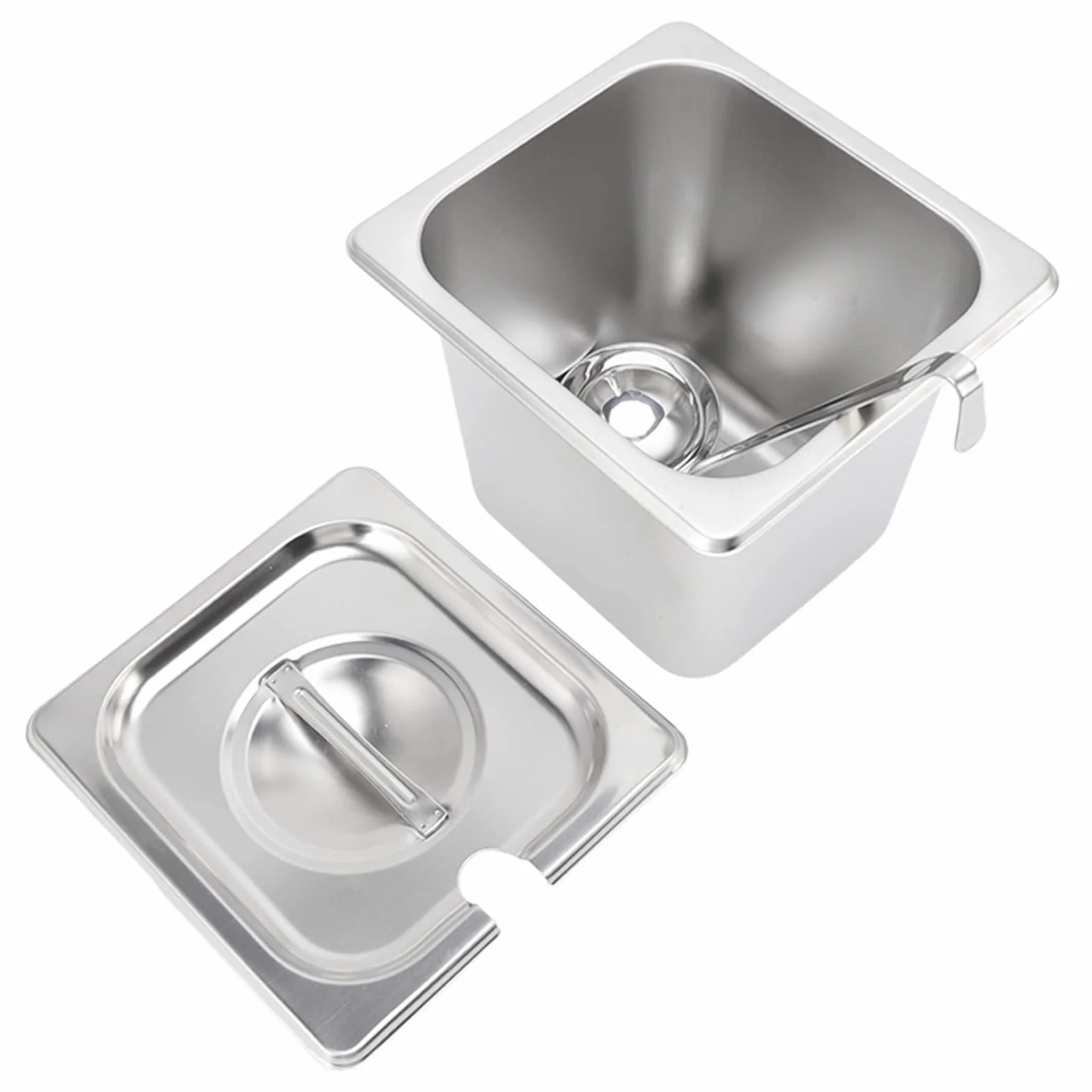 Mermelada Premium de Acero Inoxidable con 9 Ollas Desmontables para Restaurantes y Hoteles | Estación de Condimentos (Tipo 7 2x2.2L Bote 6x1.6L Bote)