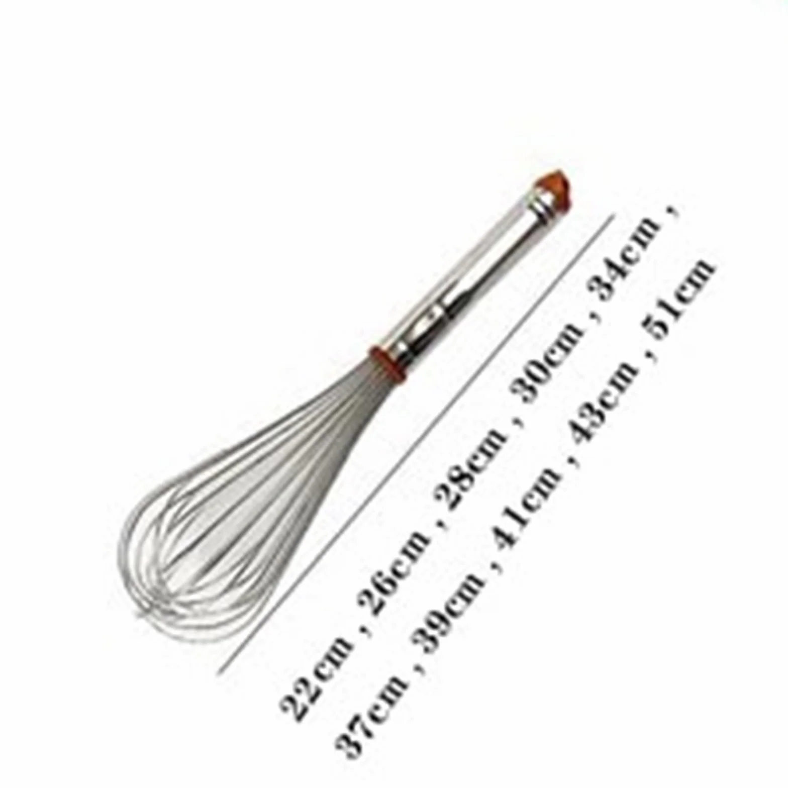 Batidora batidora de Huevos de Acero Inoxidable, batidora Manual, Resistente al Calor, for cocinar, Mezclar, batir, espumar, Revolver y más, montada en la Pared (Size : 43cm)