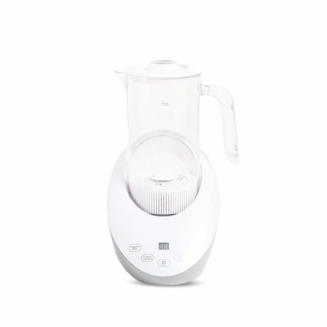 Ozono Hogar - Jarra Generadora de Hidrógeno - Hidrogena y Magnetiza el Agua - 1600 ml - Portátil, Ligera y Autolimpiable - Agua Hidrogenada Fuente de Antioxidantes