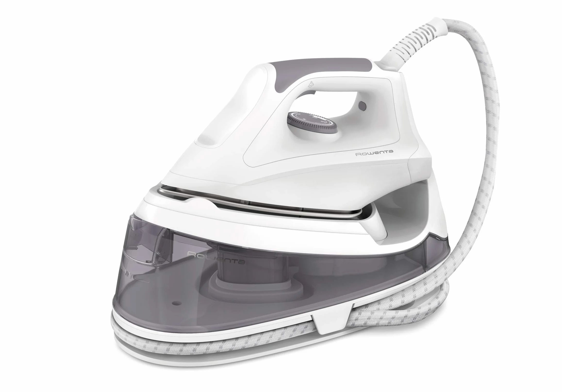 Rowenta - Plancha Easy Steam con generador de vapor 5 Bar Bianco/Lilla