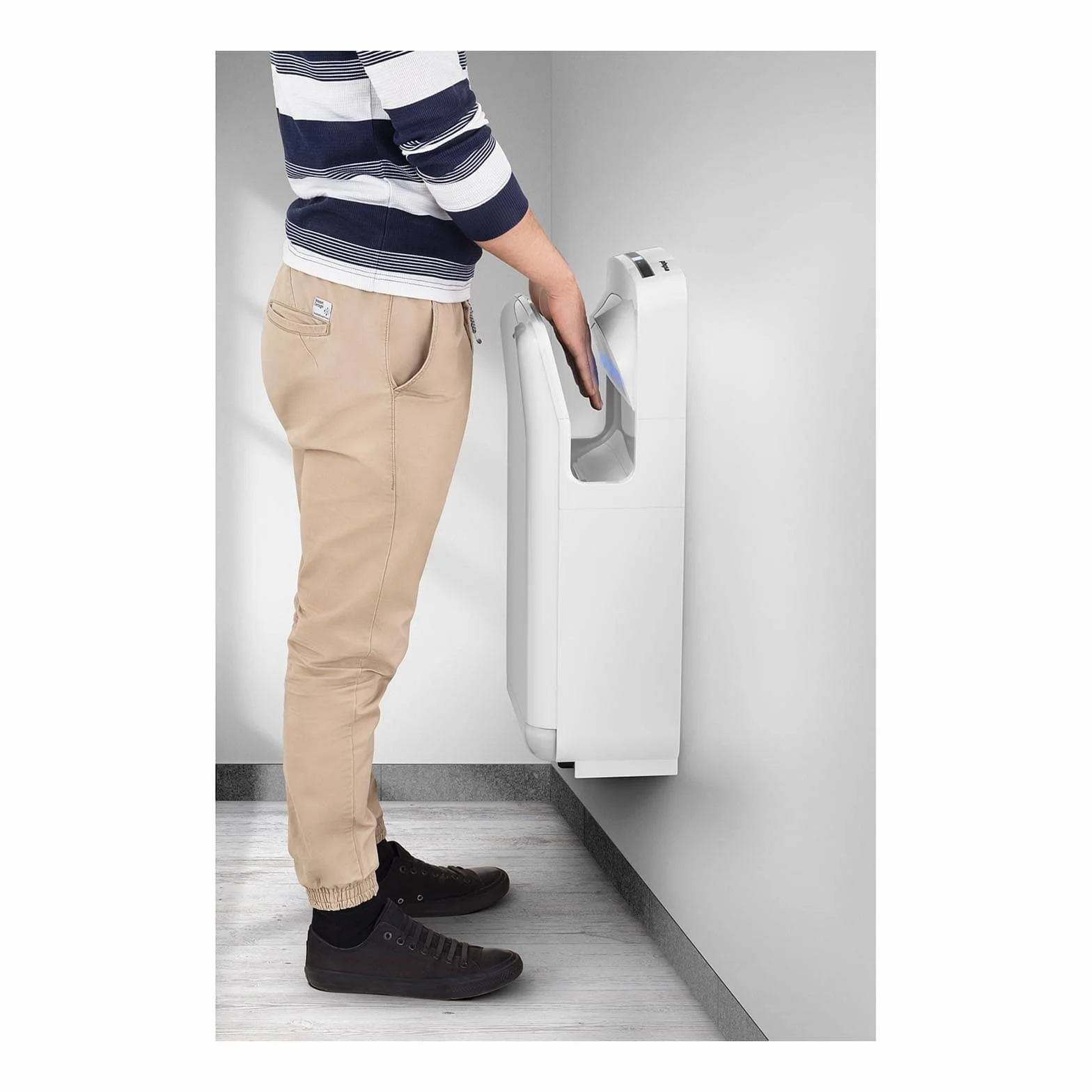 Physa ORIA White Secador de Manos Eléctrico Automático (Tiempo de Secado máx.: 5-7 s, Potencia de 1650 Watt, Flujo de Aire: 86 m/s)