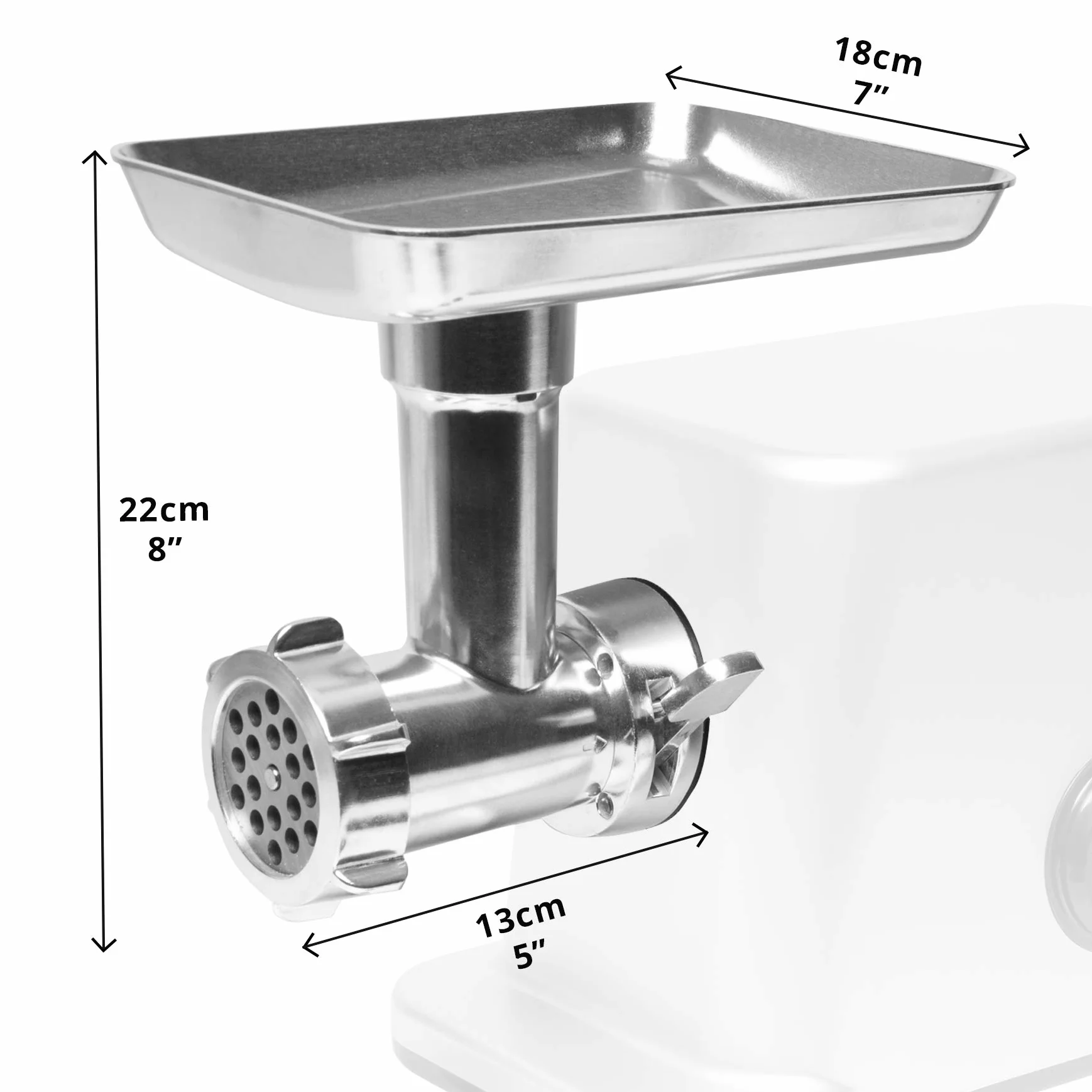 Duronic MG301 Picadora de Carne Eléctrica 3000 W de Acero Inoxidable | Accesorios para Carne Picada, Salchichas y Kibbe, para Platos de Carne o Verduras, Potente y Resistente, para la Cocina