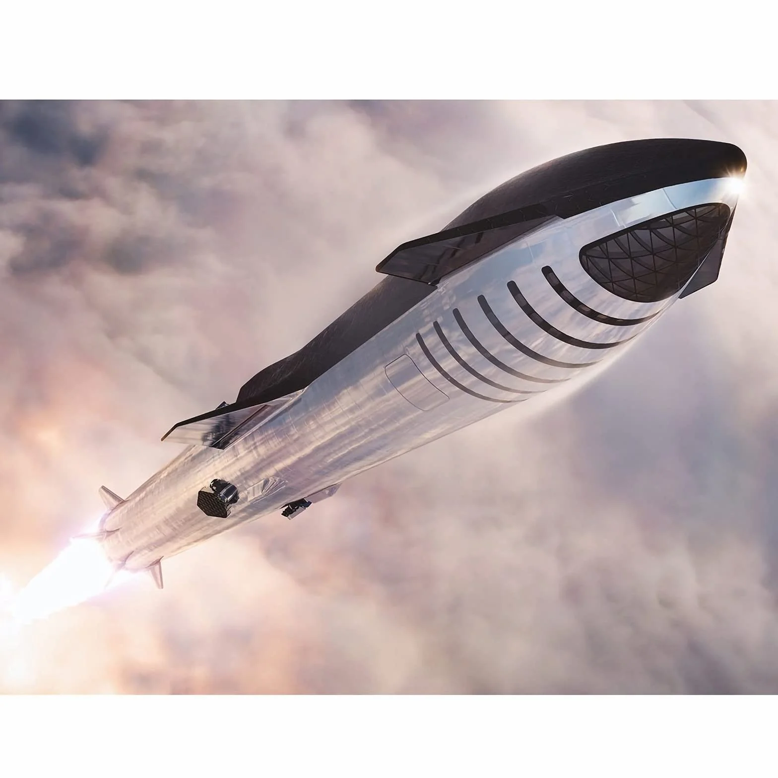REHOOF Starship Modelo 1: 375 Un Modelo De Nave Espacial Simulado Modelo De Cohete Falcon A Gran Escala, Soporte De Separación De Una Y Dos Etapas, Un Excelente Regalo