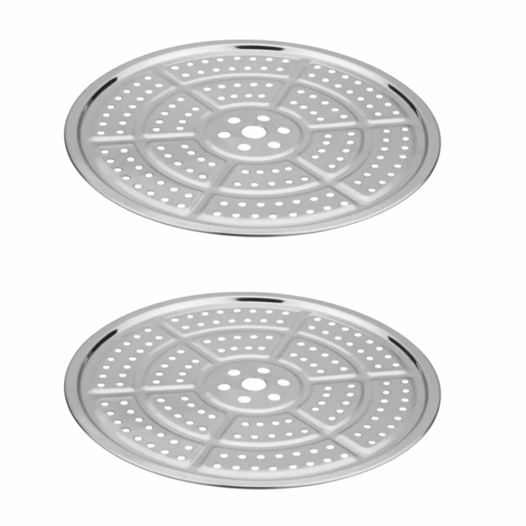 2 Pack Rejilla para Conservas de Acero Inoxidable, 11" Redonda para Presión