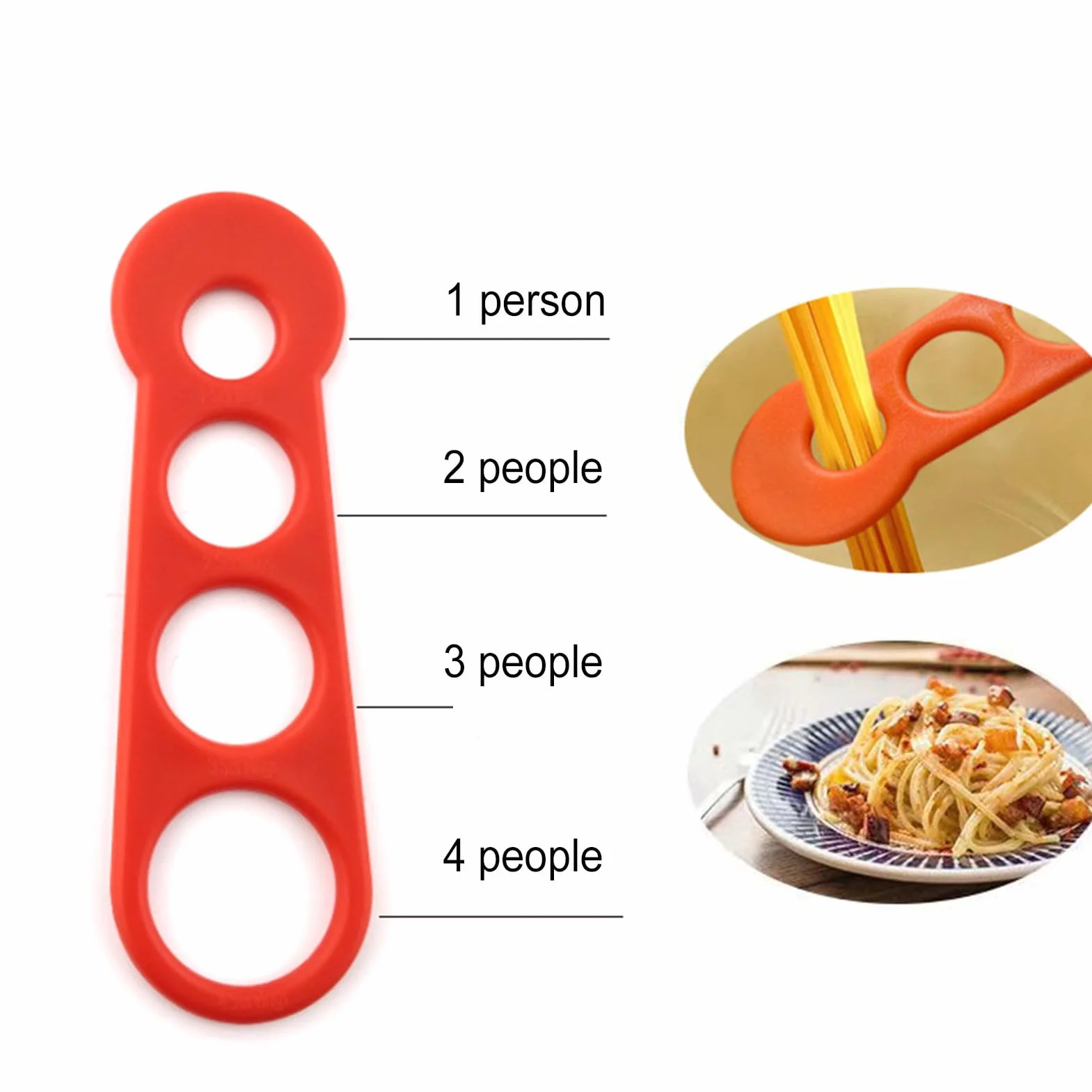 Medidor de porción de pasta, calibre de espagueti, herramienta de dimensionamiento de fideos, utensilio de cocina