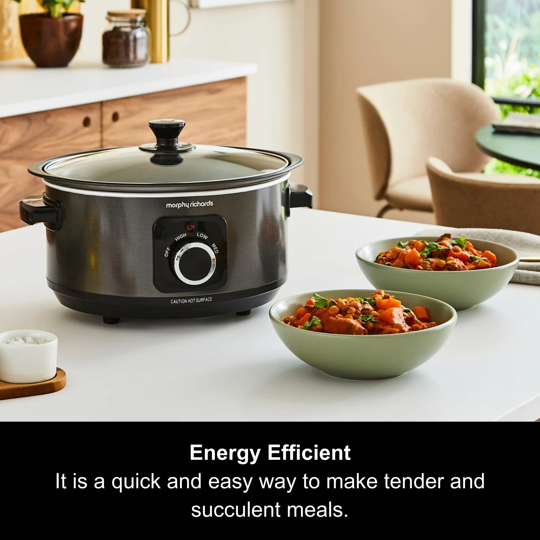Morphy Richards Sear and Stew 460012 Olla de Cocción Lenta 3.5 L Negro