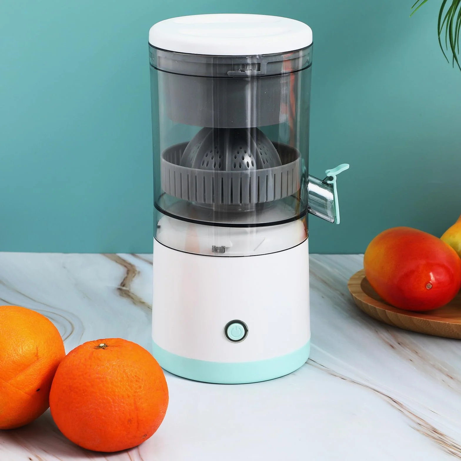ibasenice Exprimidor Capacidad Menor a 400ml de Cítricos Portátil Eléctrico Batería 1600mah, Fácil Limpieza y Diseño Compacto para Uso Doméstico