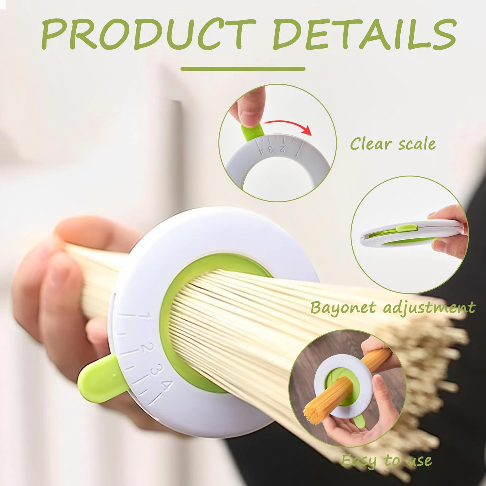 Medidores para Pasta Precisos con Diseño Rotativo 2 Piezas