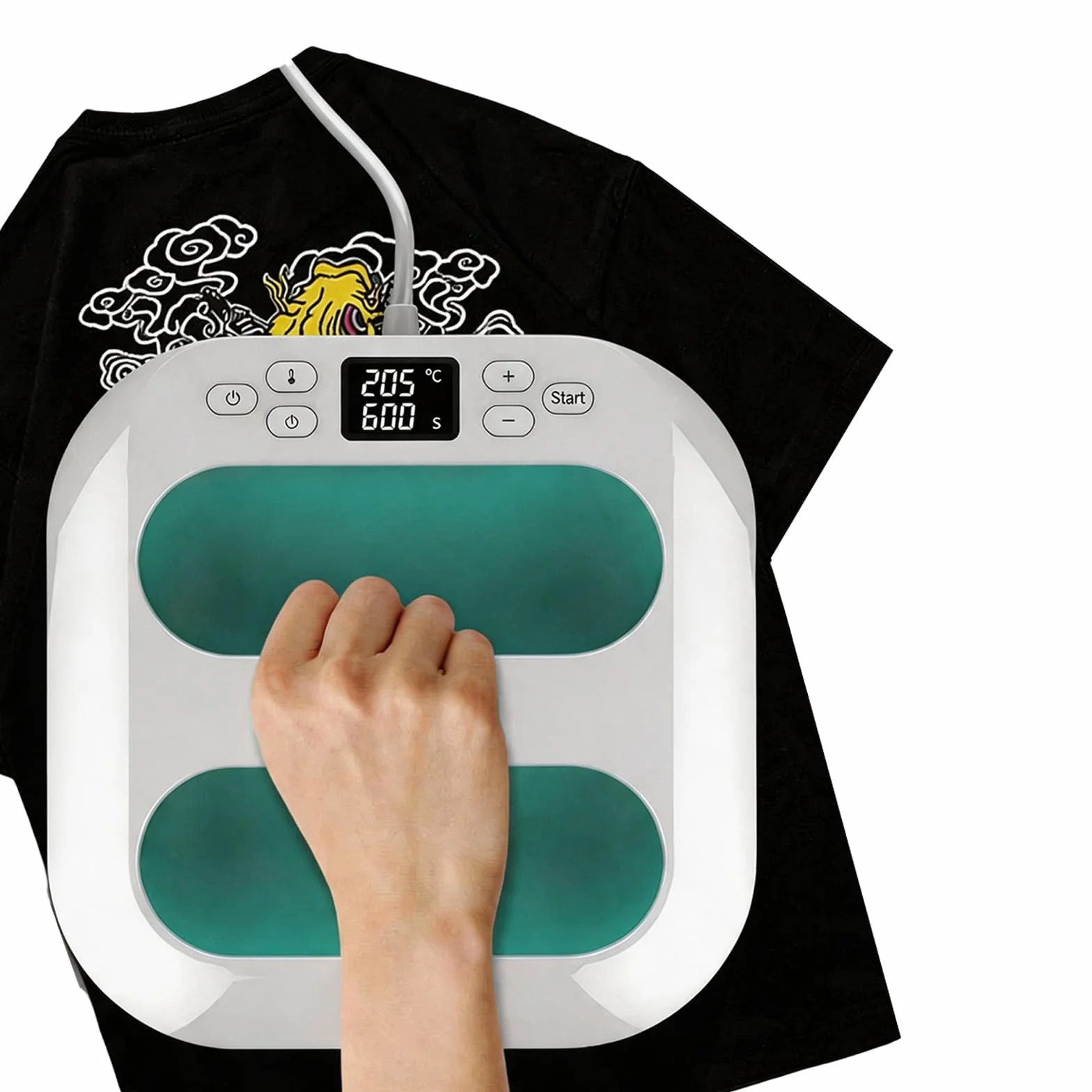 Plotter Prensa Transferencia, 9"X9" Prensa Calor Plotter De Prensa De Calor Máquina Trazador Camisetas MáQuina Impresión Con Temporizador Calentamiento Rápido Apagado Automático Para Bolsas Ropa