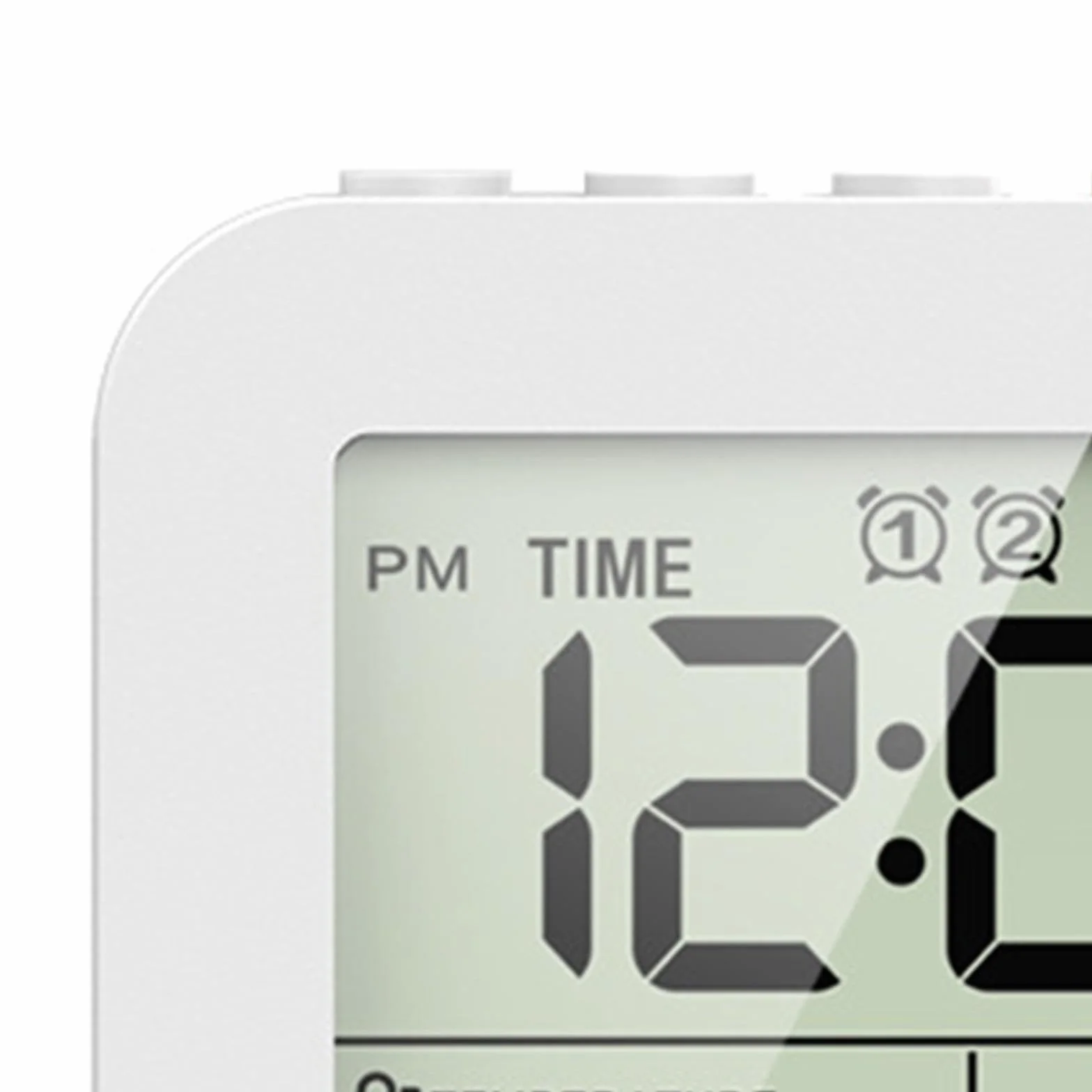 Perfk Reloj de Baño Digital Temporizador Ducha Alarma Impermeable Cocina Higrómetro Pared Blanco