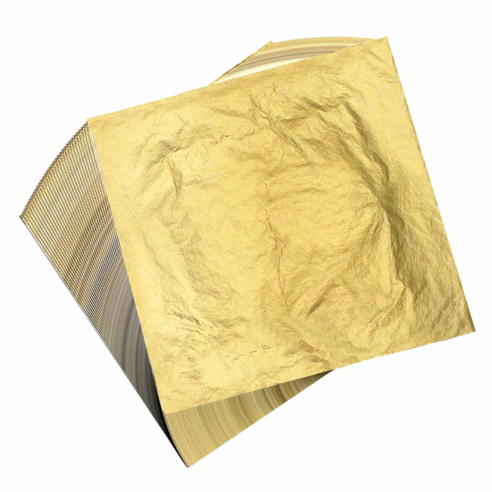 Pan de Oro de Imitación 16x16 cm 100 Hojas para Dorado, Artesanía