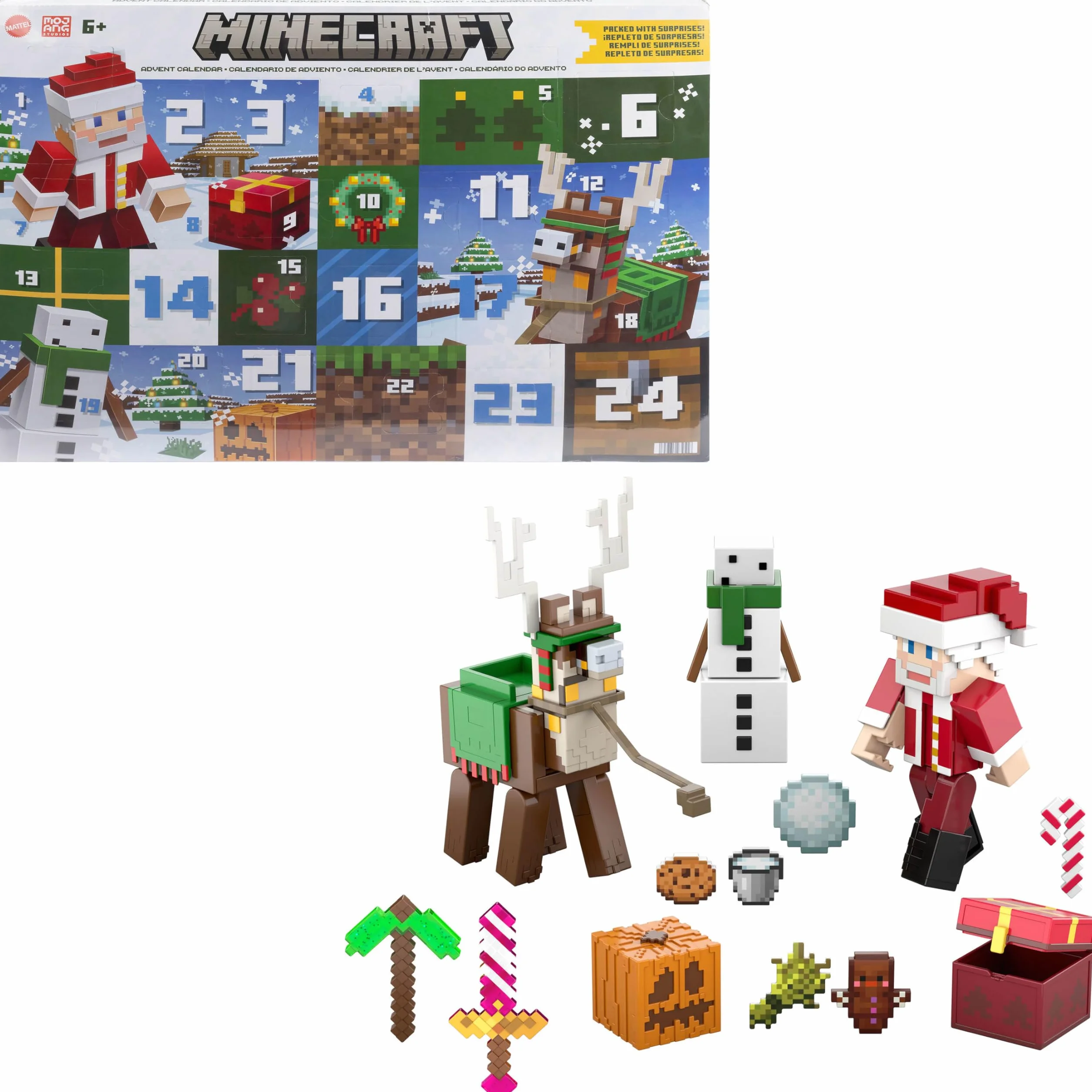 Mattel Calendario de Adviento de Minecraft de 3.25 Pulgadas