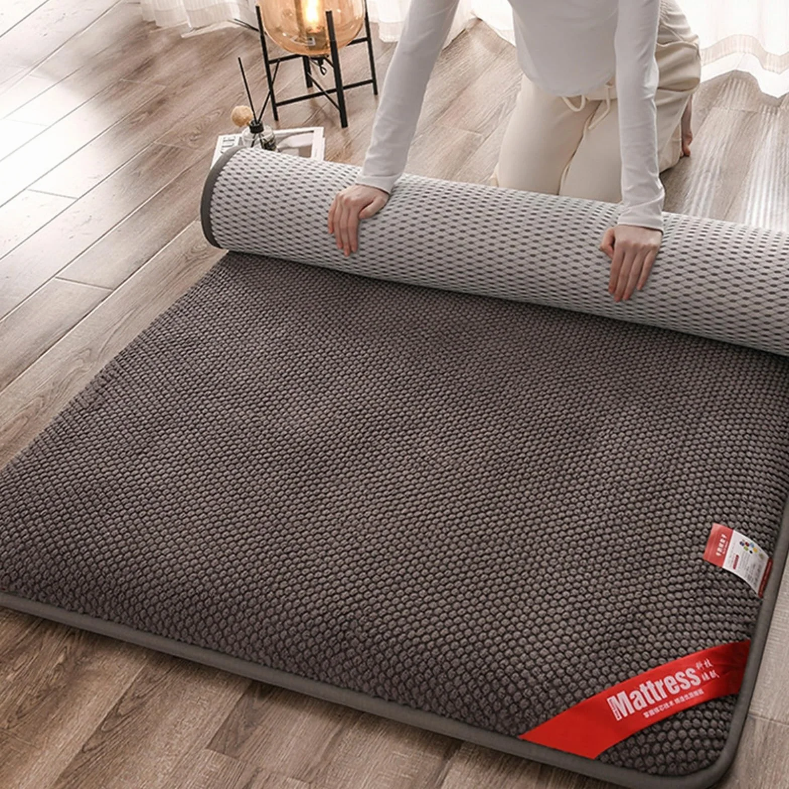 Futón Tradicional Japonés, Colchón De Suelo De Futón Suave, Colchón Plegable Tatami Transpirable, Almohadilla De Cama Gruesa Y Cálida, Colchoneta Doble Para Dormir ( Color : B , Size : 100x200cm )