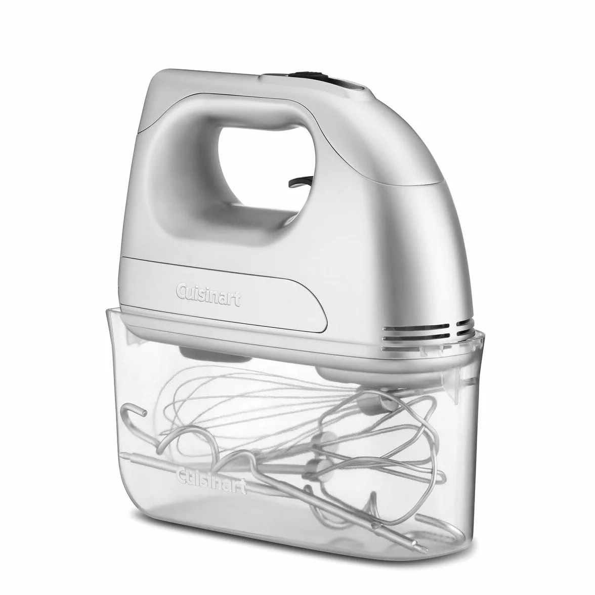 Cuisinart Power Advantage - Batidora de mano de 7 velocidades | Batidora de globos, ganchos para masa, batidores de acero inoxidable, 7 velocidades, motor de 200 W, caja de almacenamiento a presión