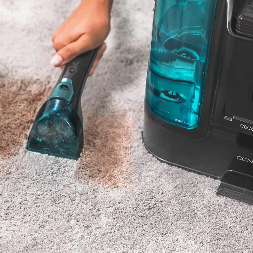 Cecotec Limpiador Aspirador de Tapicerías y Alfombras sin Cable Conga Carpet&Spot Clean Liberty. 150W, Autonomía 30 mins, 2 Depósitos, Pulverizador de Agua y Accesorio Limpia Ventanas